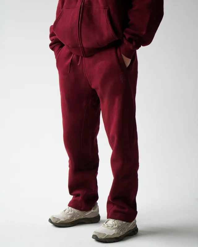 Reset Straight-Leg Sweatpants - Burgundy sold by First Health Apparel