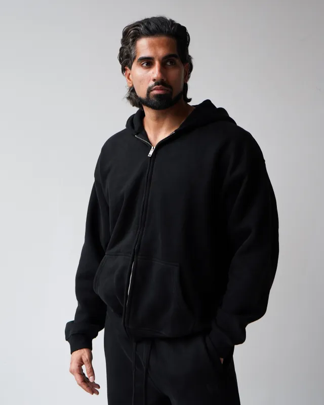 Reset Zip-Up Hoodie - Black sold by First Health Apparel