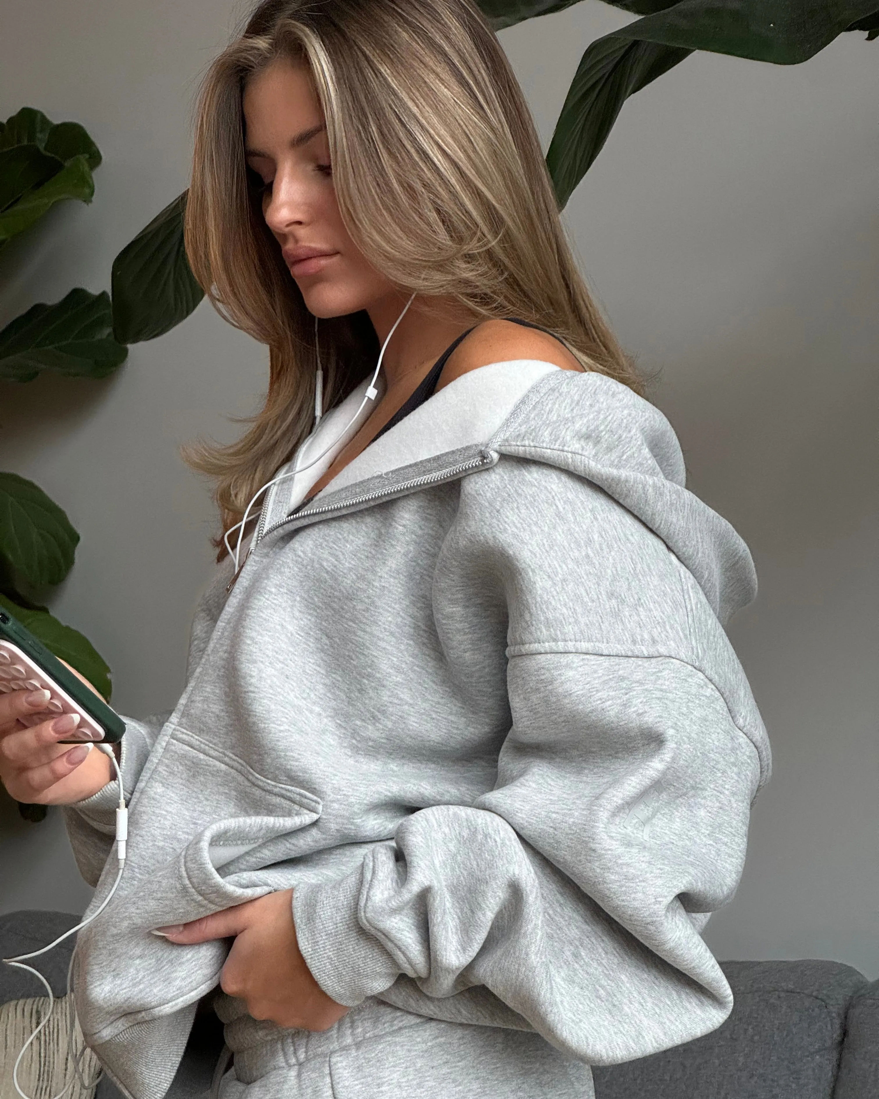 Reset Zip-Up Hoodie - Heather Gray sold by First Health Apparel product image thumbnail 2