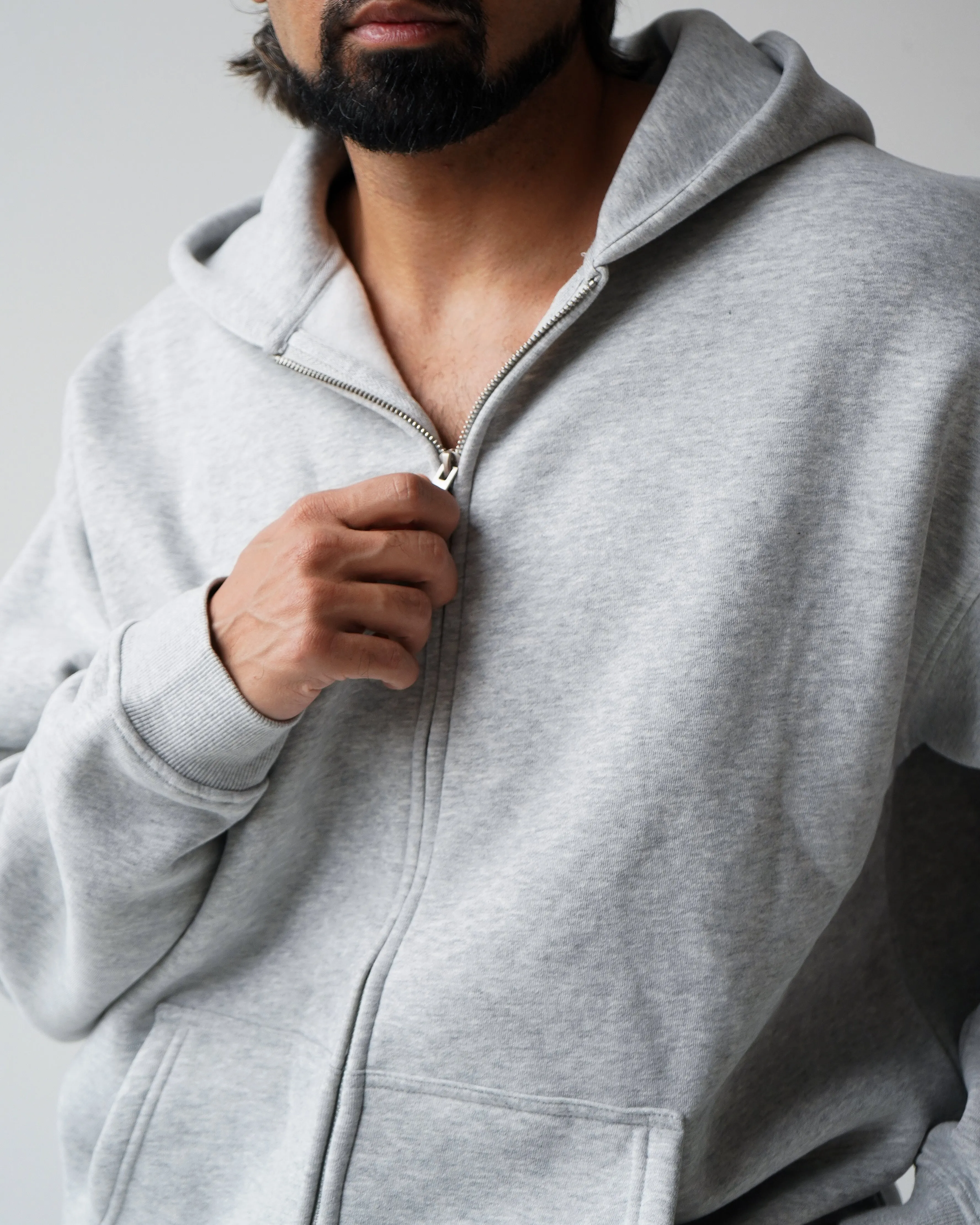 Reset Zip-Up Hoodie - Heather Gray sold by First Health Apparel product image thumbnail 3
