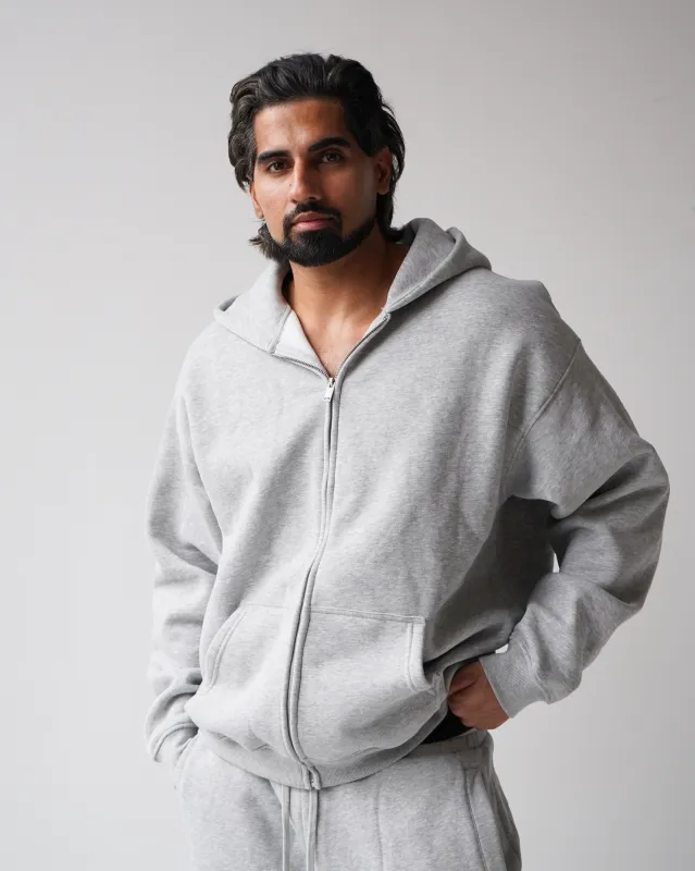 Reset Zip-Up Hoodie - Heather Gray sold by First Health Apparel