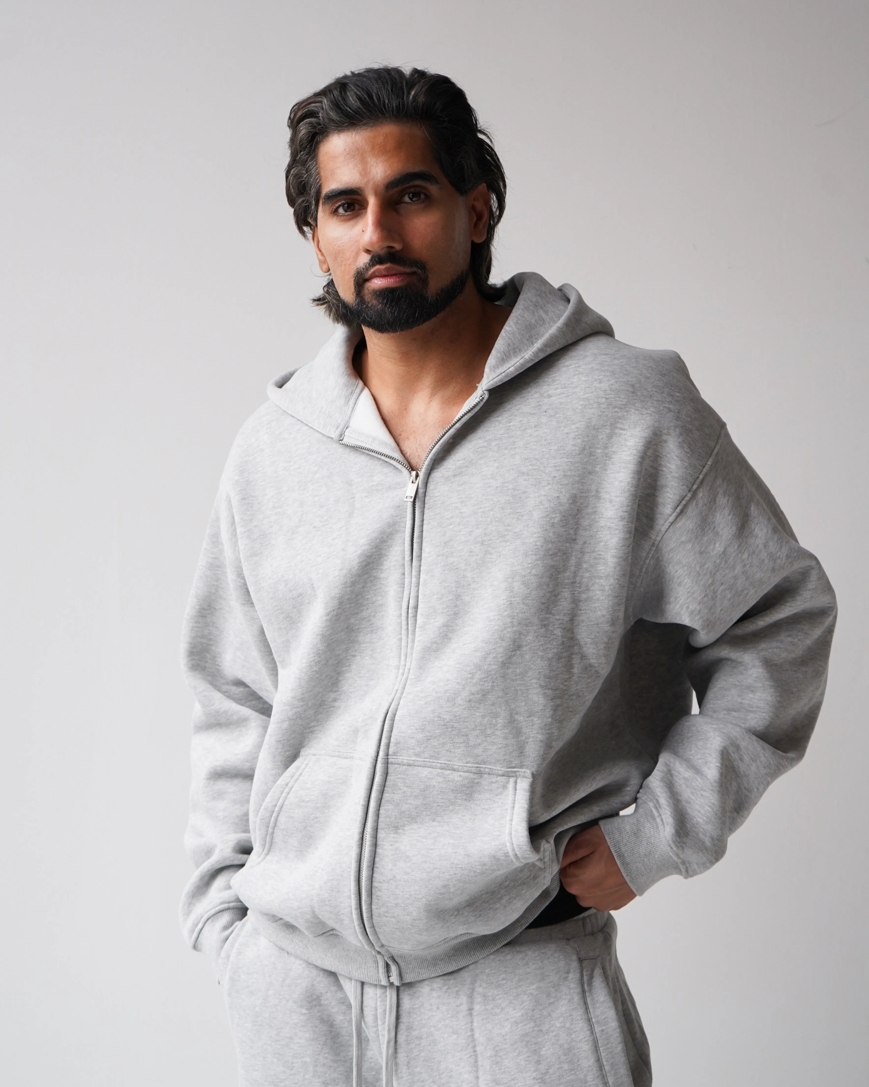 Reset Zip-Up Hoodie - Heather Gray sold by First Health Apparel