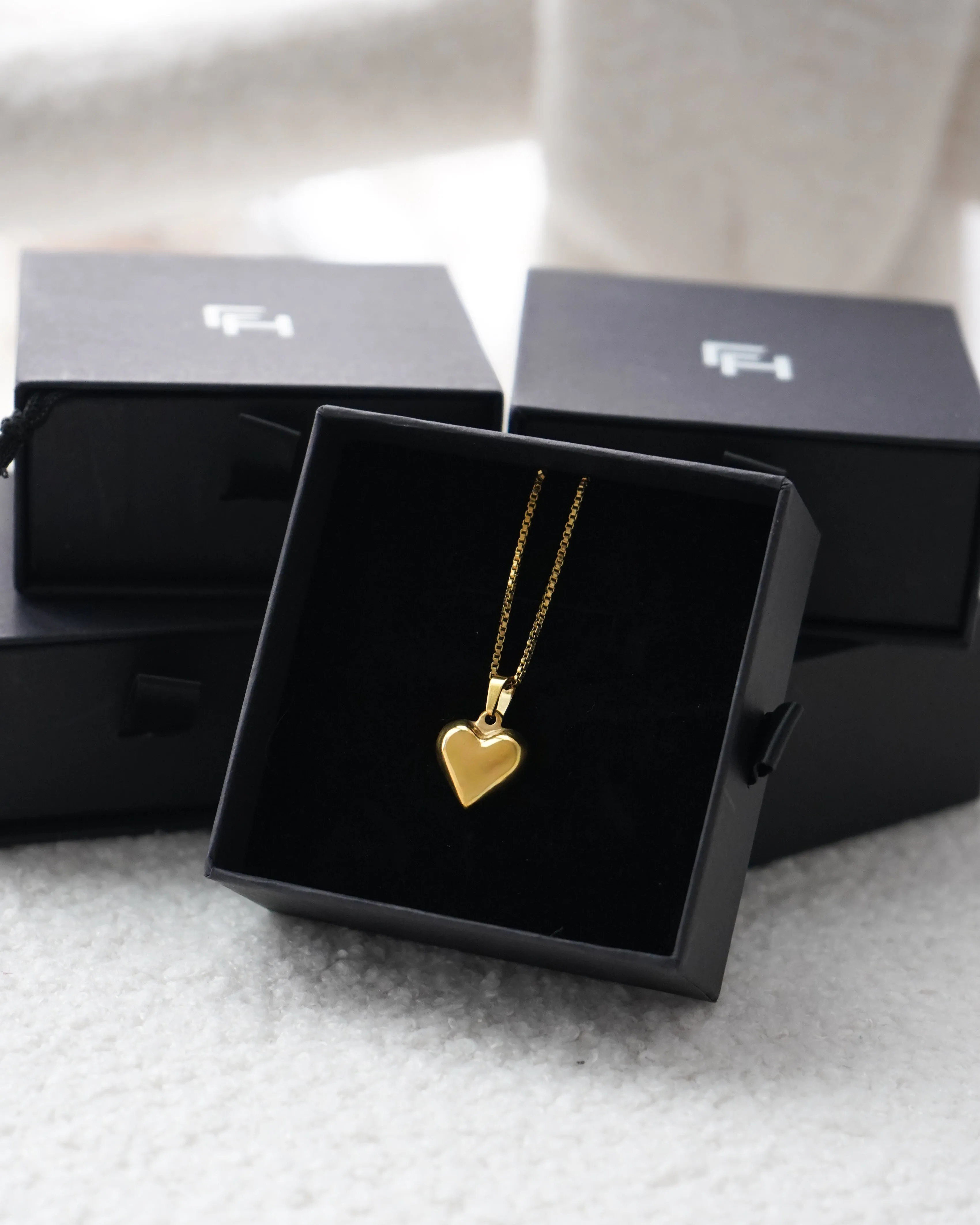 Gold Heart Necklace sold by First Health Apparel product image thumbnail 4