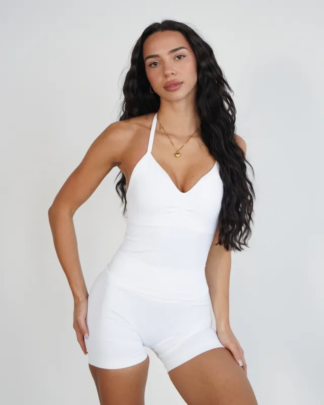 Ascend Halter Tank Top - White sold by First Health Apparel