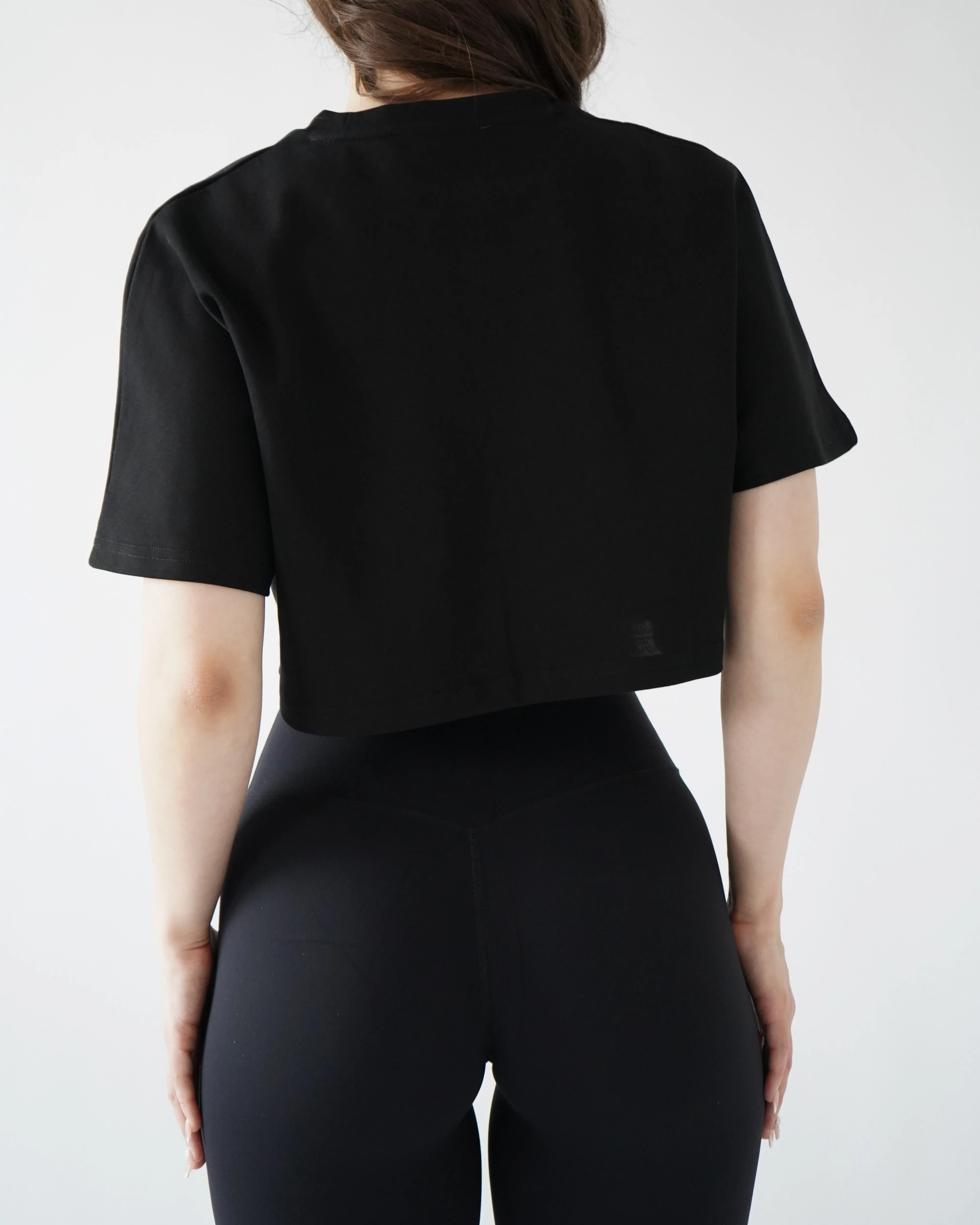 Relaxed Crop Top - Black sold by First Health Apparel product image thumbnail 3