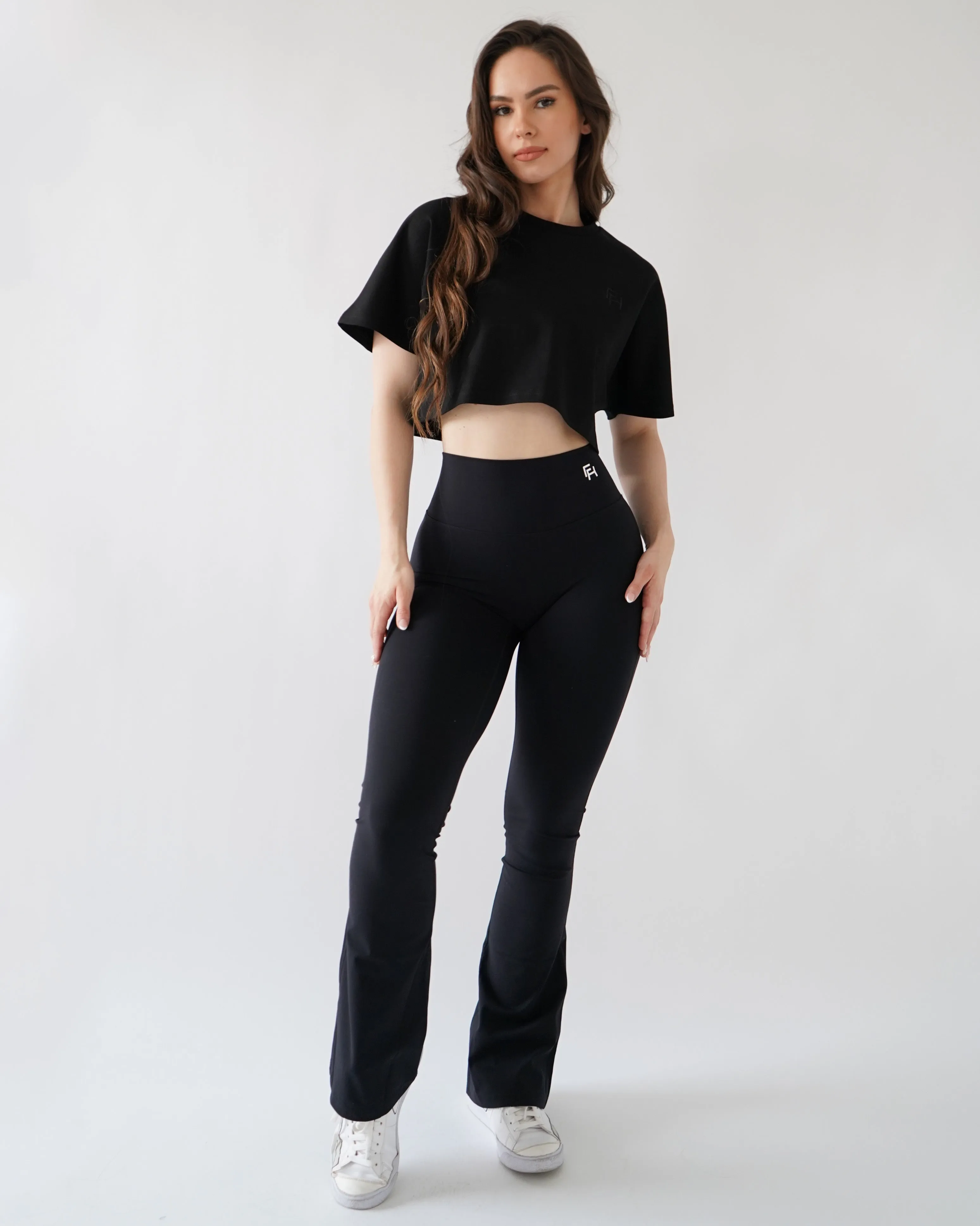 Relaxed Crop Top - Black sold by First Health Apparel product image thumbnail 2