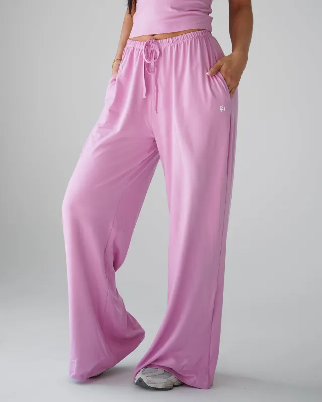 Cloud Wide Leg Pants - Peony made by First Health Apparel