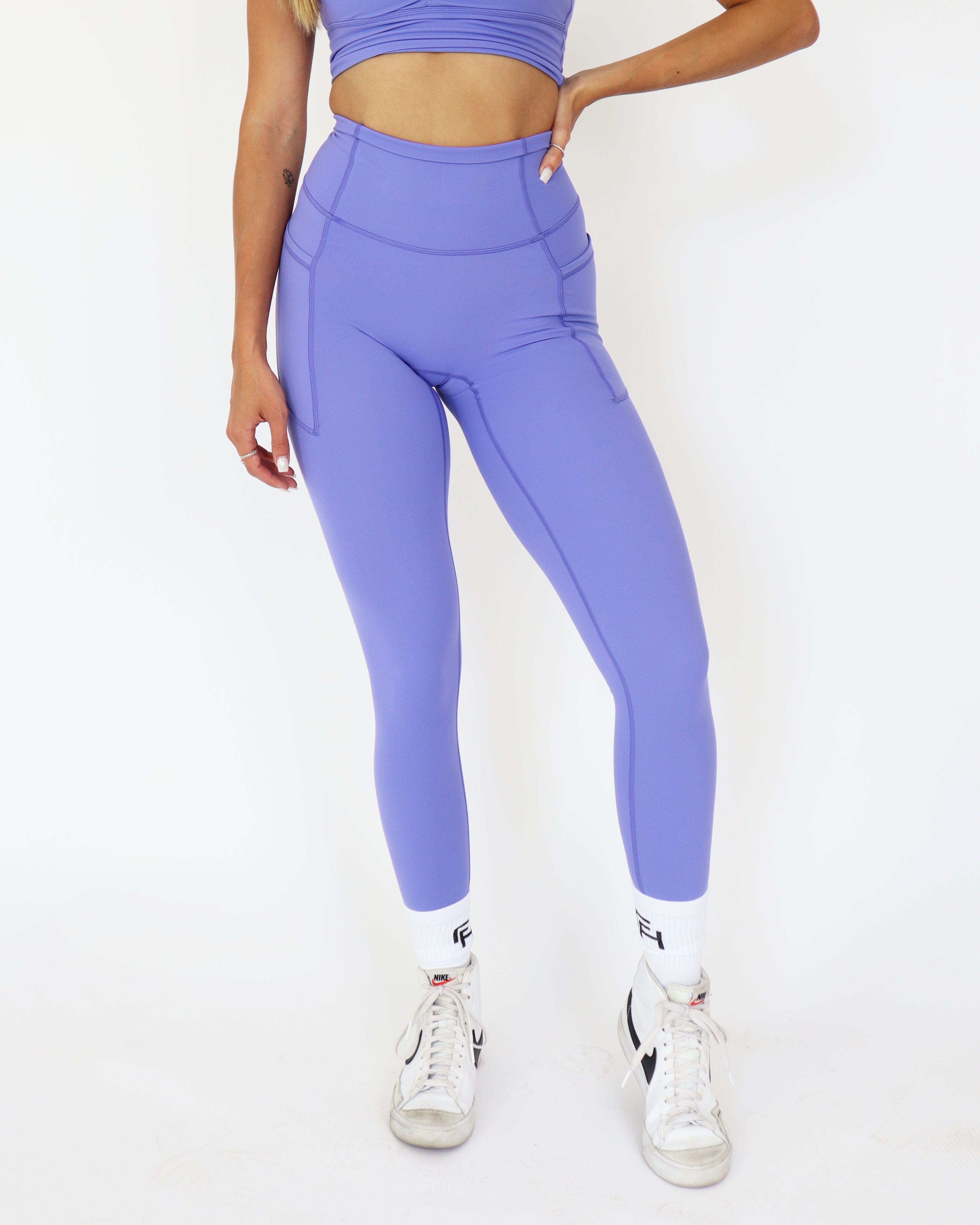 PERFORMANCE POCKET LEGGINGS - Very Peri sold by First Health Apparel