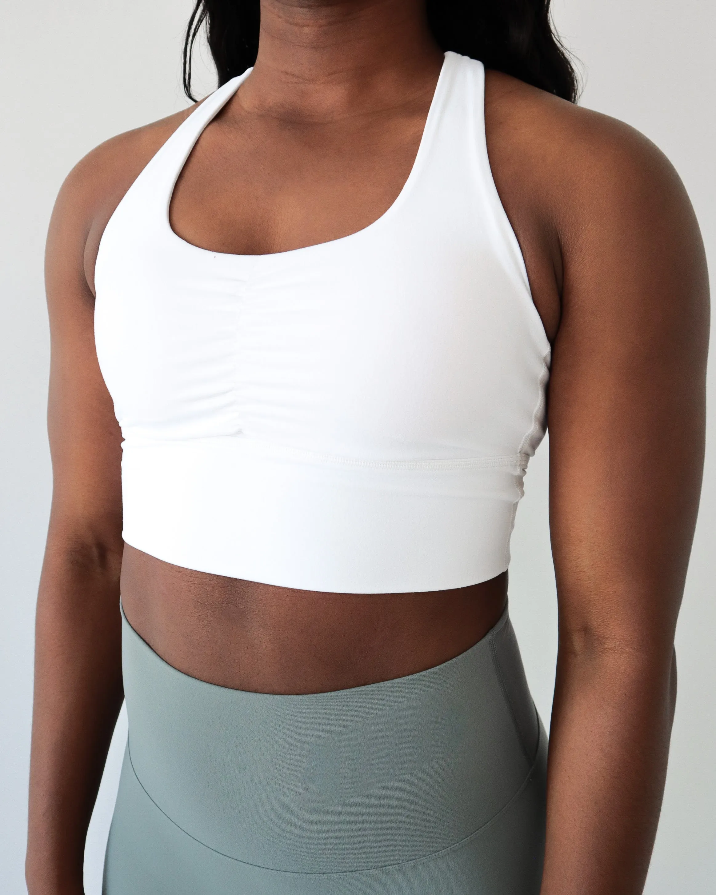 PERFORMANCE SCRUNCH BRA - White sold by First Health Apparel product image thumbnail 4