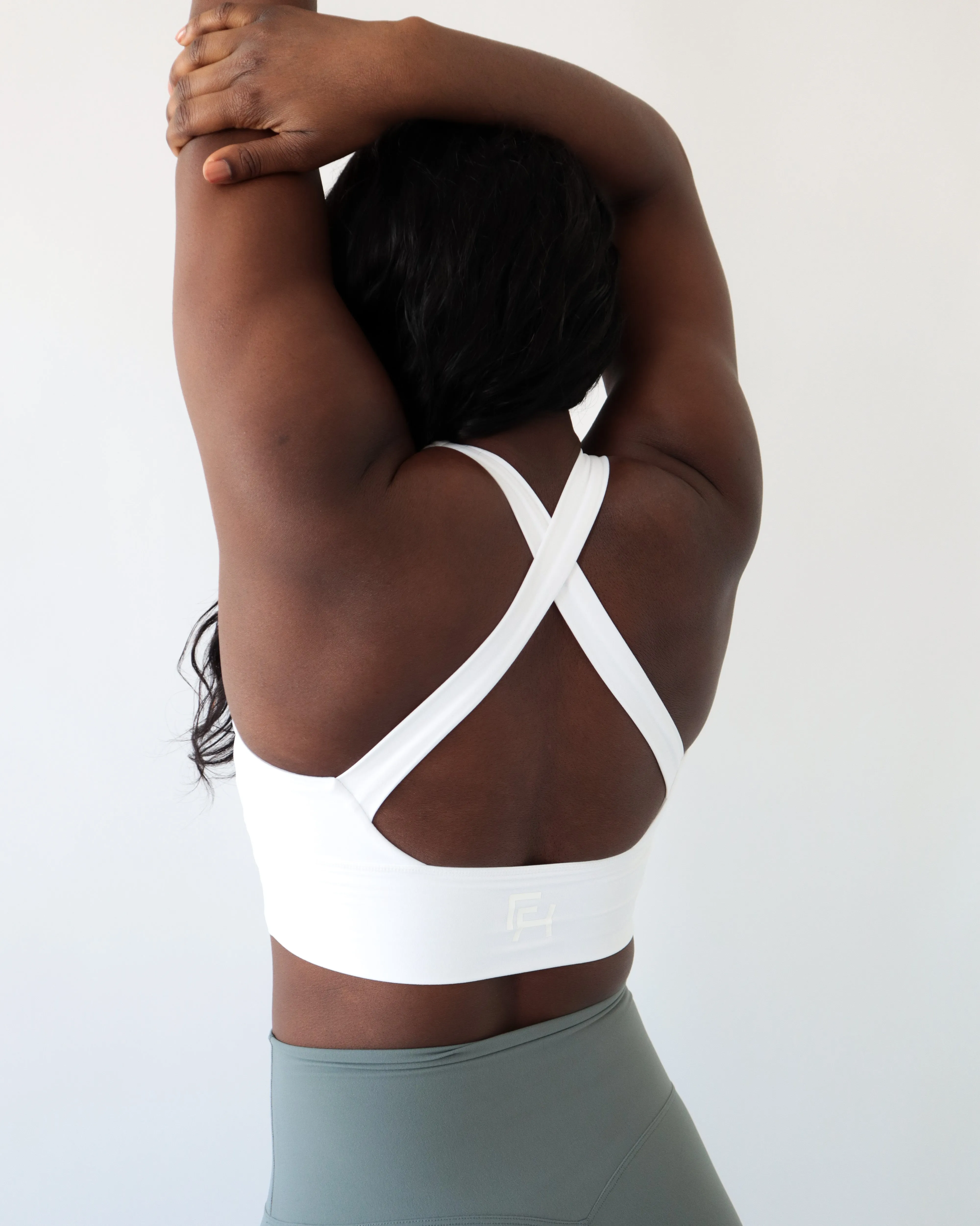 PERFORMANCE SCRUNCH BRA - White sold by First Health Apparel product image thumbnail 2
