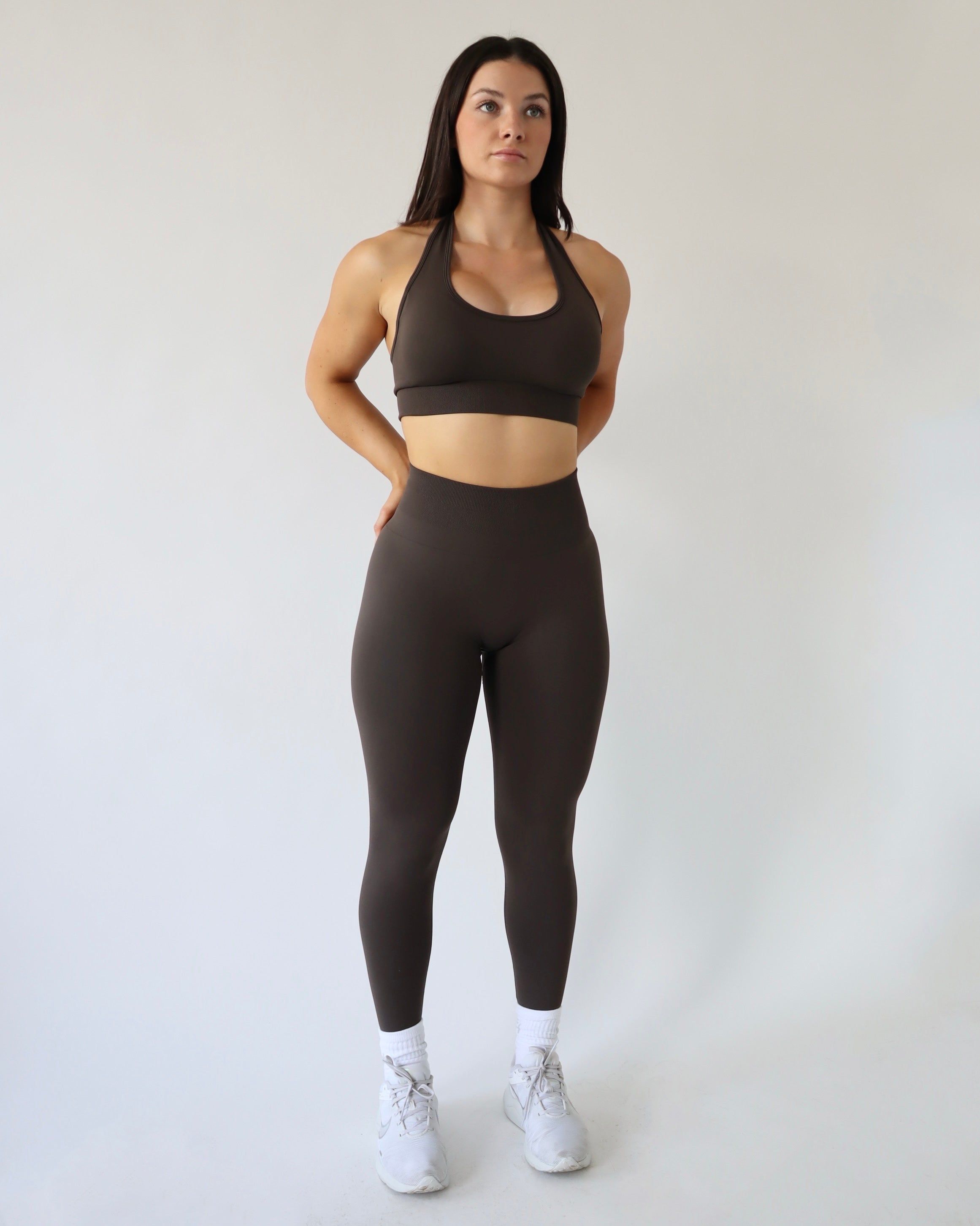 ENHANCE LEGGINGS - Espresso sold by First Health Apparel product image thumbnail 3