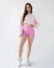 Relaxed Crop Long Sleeve - Blush sold by First Health Apparel