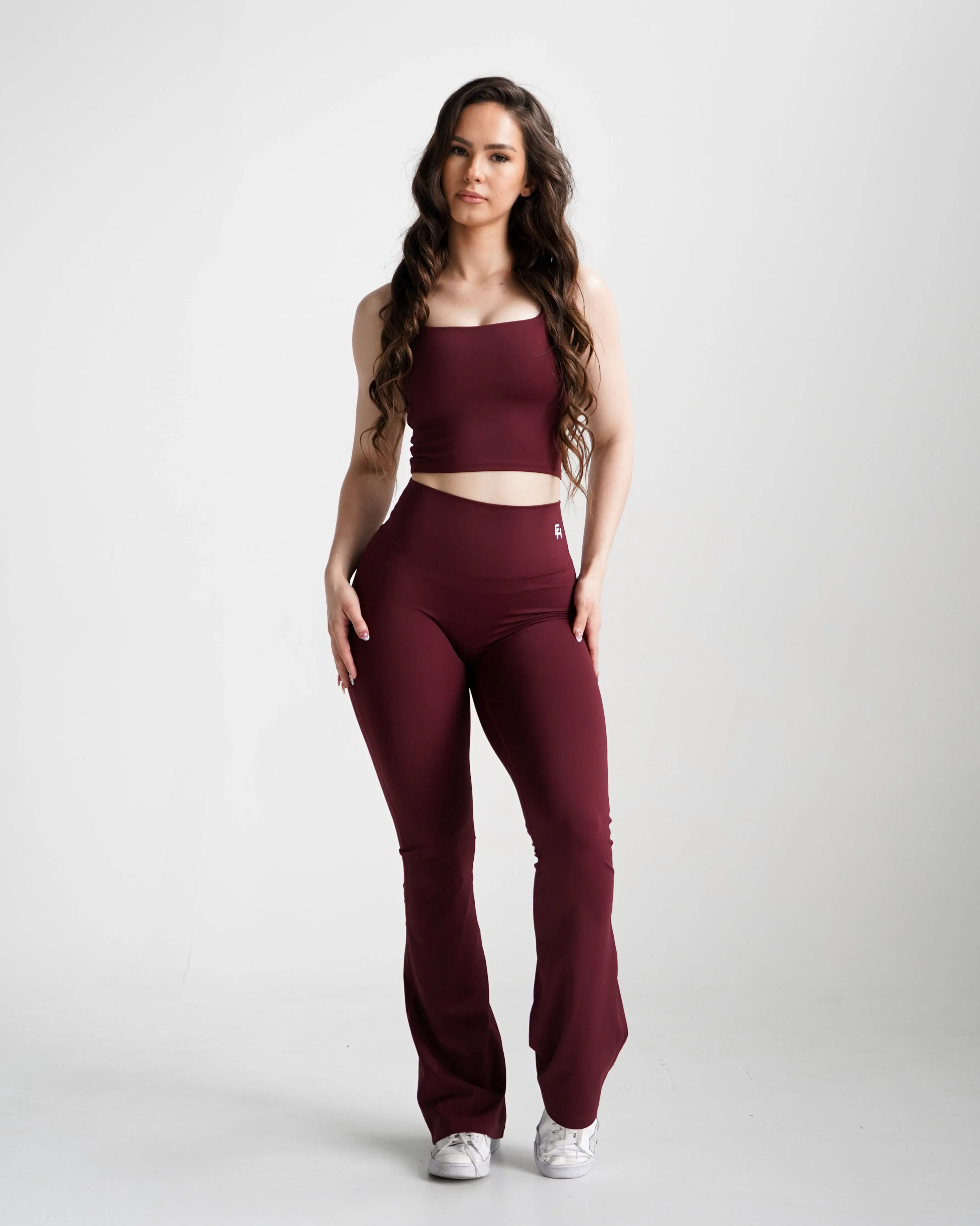Impact Flare Leggings - Wine sold by First Health Apparel product image thumbnail 2