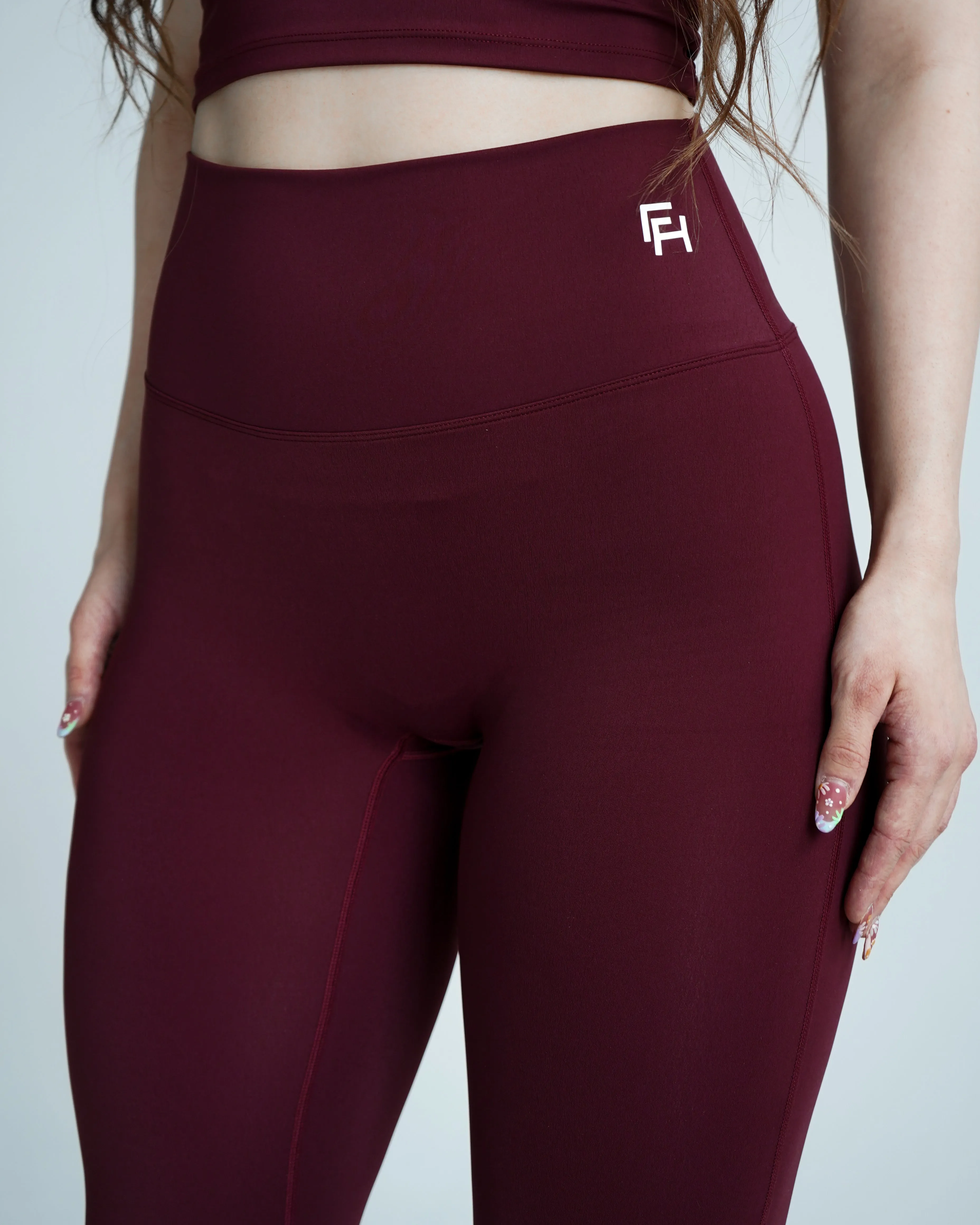 Impact Flare Leggings - Wine sold by First Health Apparel product image thumbnail 3