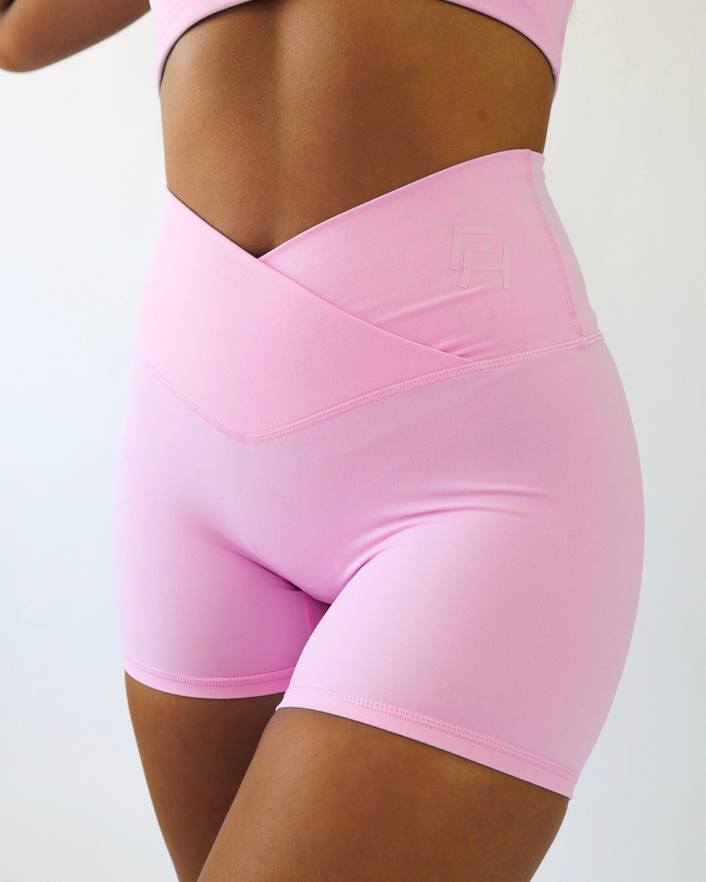 ONYX BIKER SHORTS 5” - Baby Pink sold by First Health Apparel