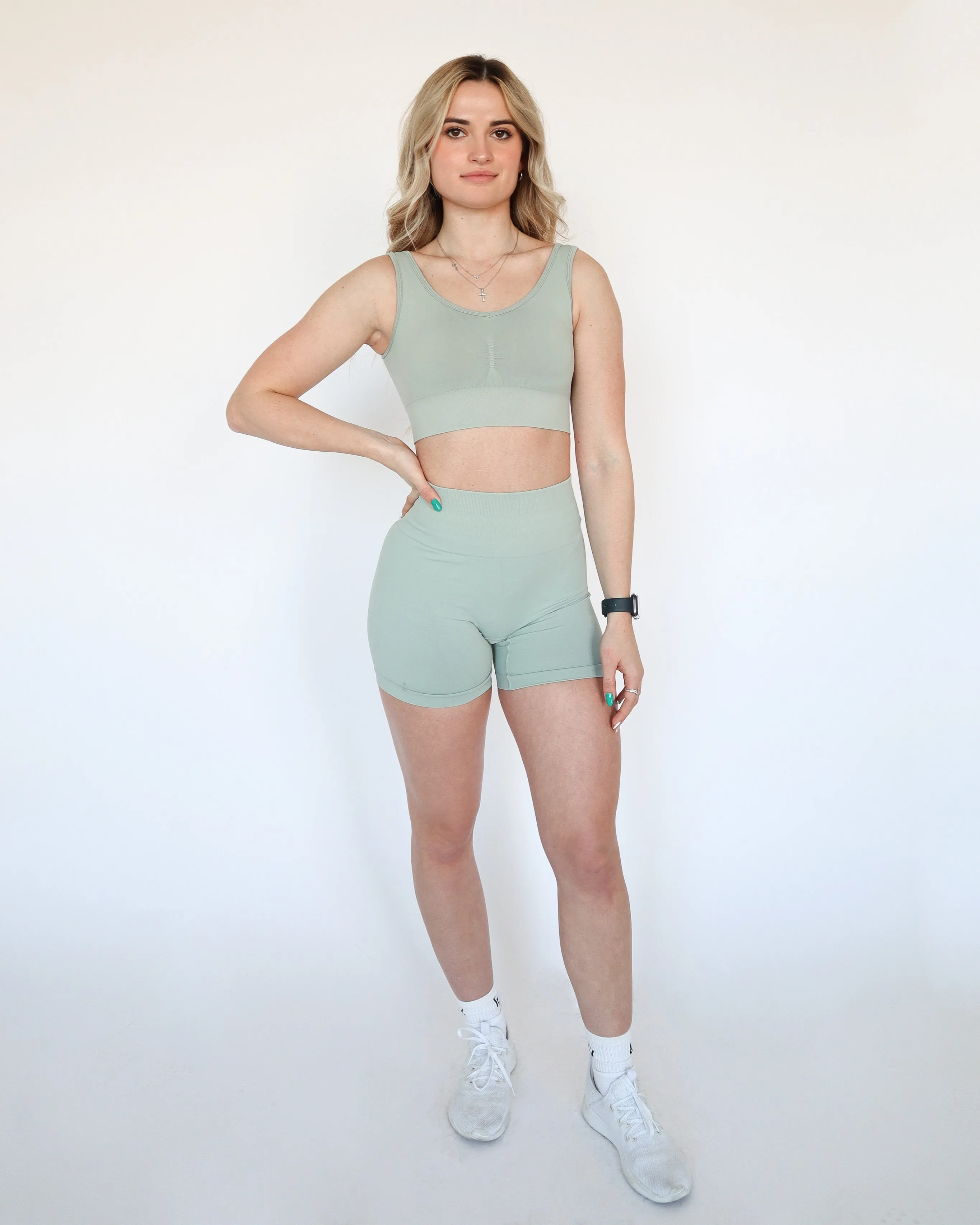 ENHANCE SPORTS BRA - Sage sold by First Health Apparel product image thumbnail 4