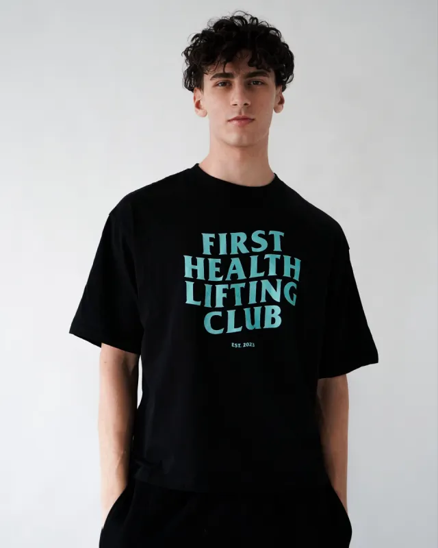 Lifting Club Tee - Black sold by First Health Apparel