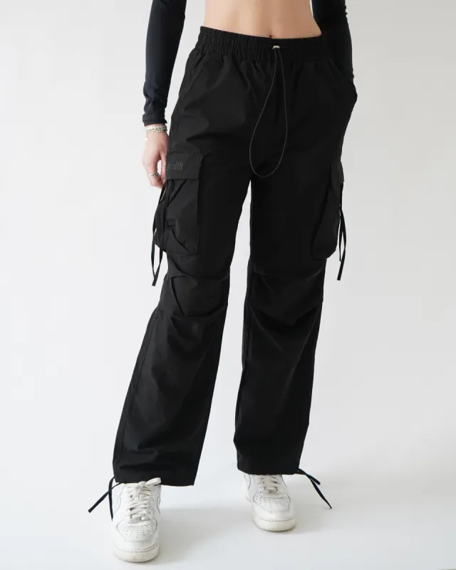 Parachute Cargo Joggers - Black sold by First Health Apparel