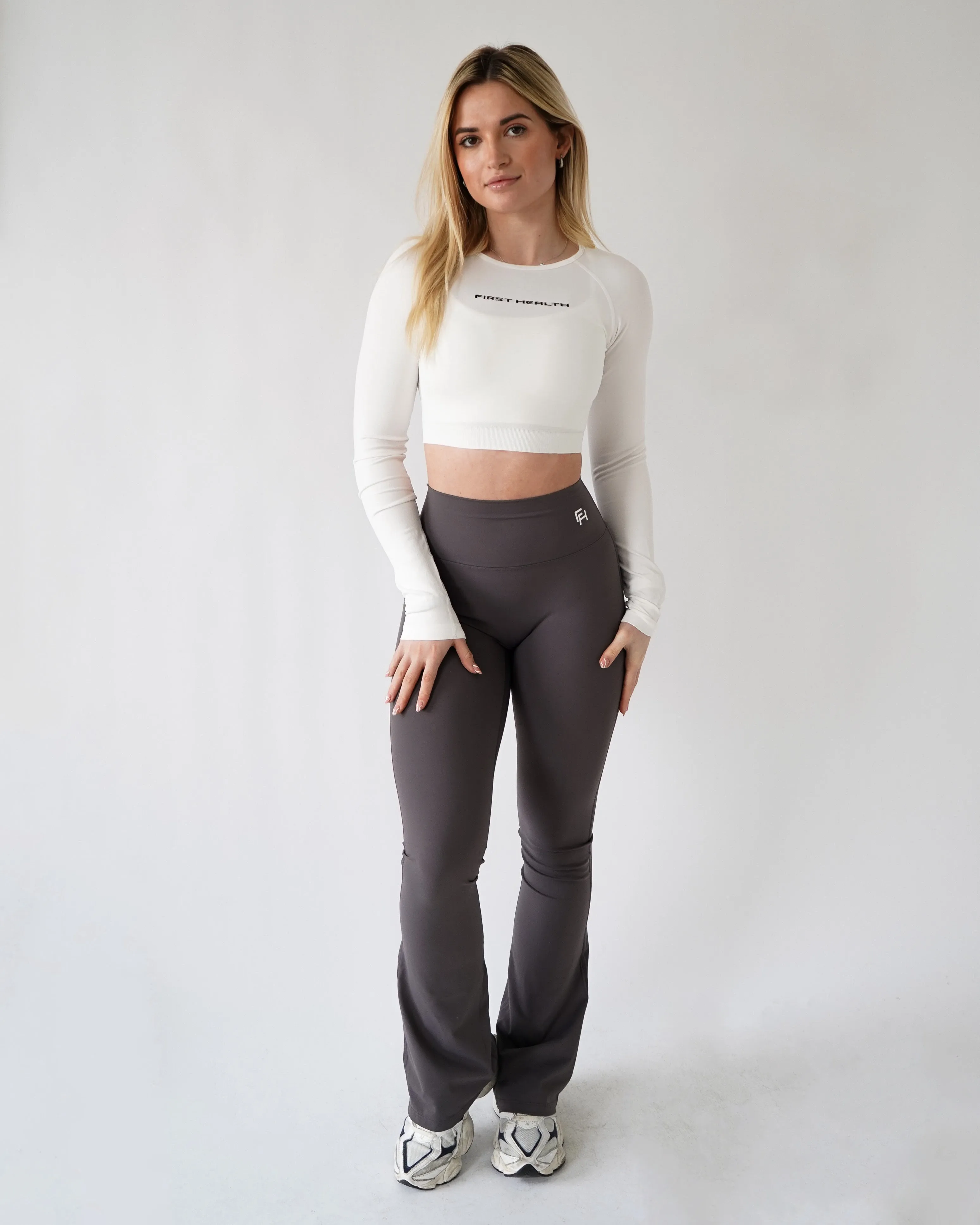 Enhance Cropped Long Sleeve - White sold by First Health Apparel product image thumbnail 4