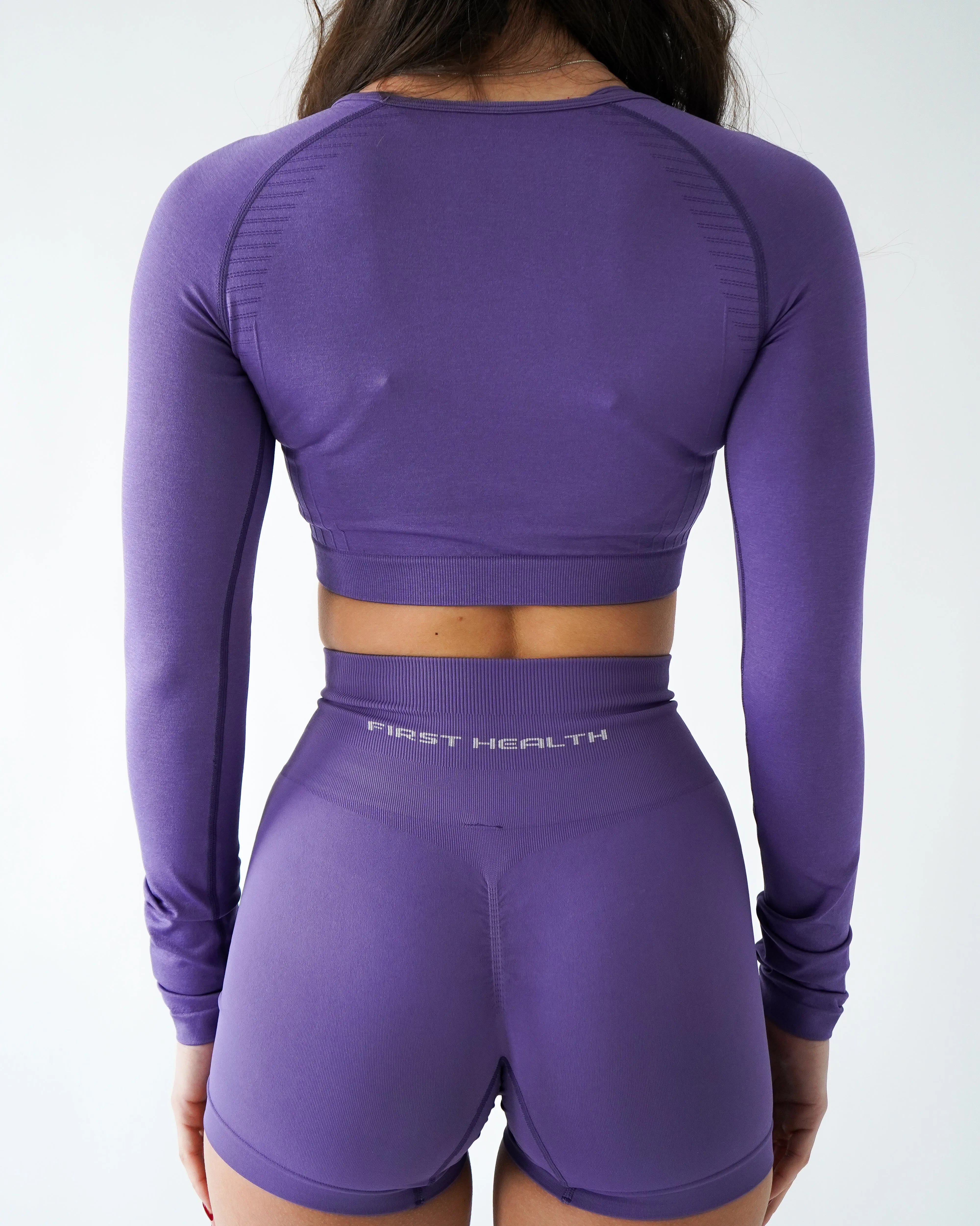 Enhance Cropped Long Sleeve - Violet sold by First Health Apparel product image thumbnail 2
