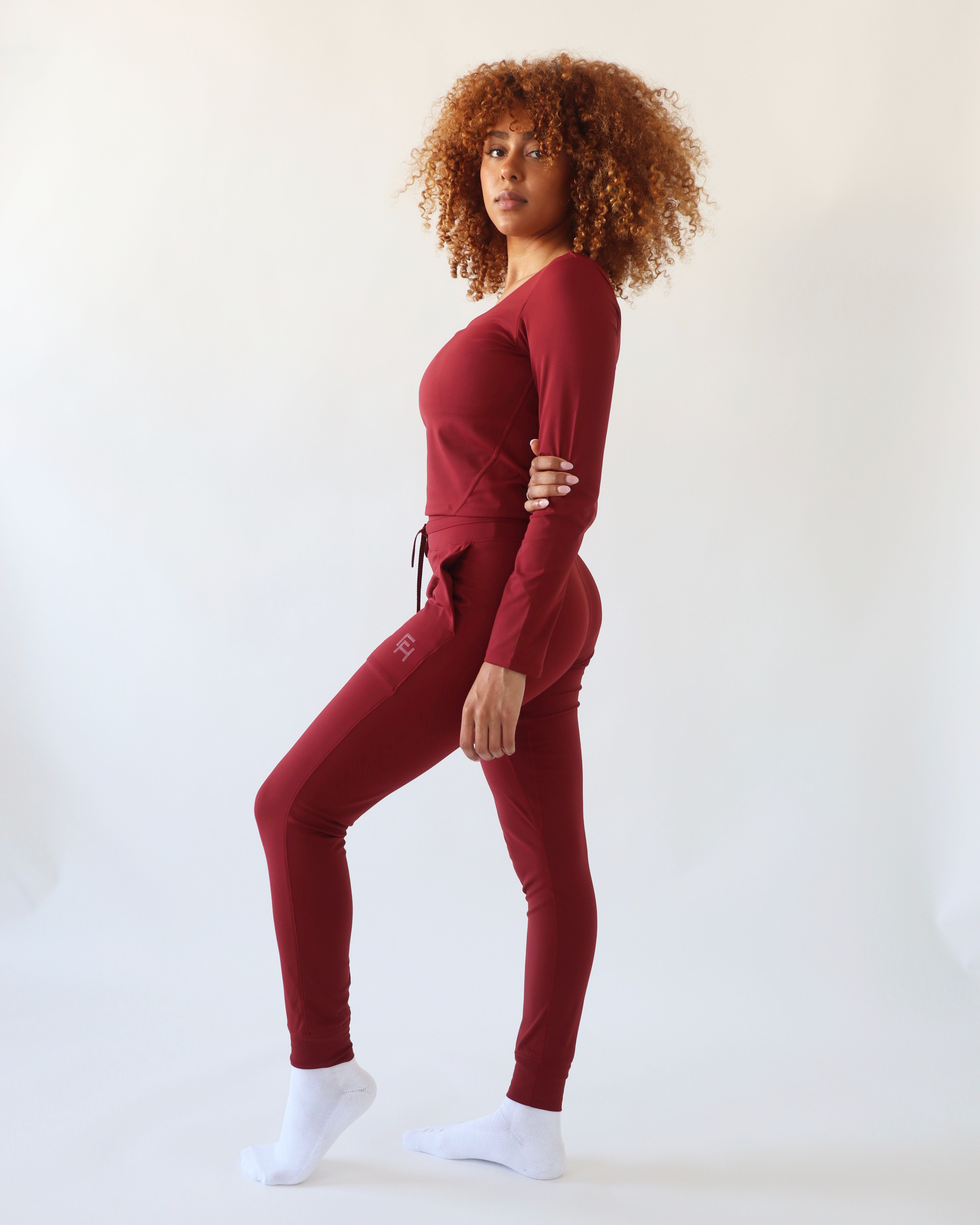 ELEVATE LONG SLEEVE - Rosewood sold by First Health Apparel product image thumbnail 3