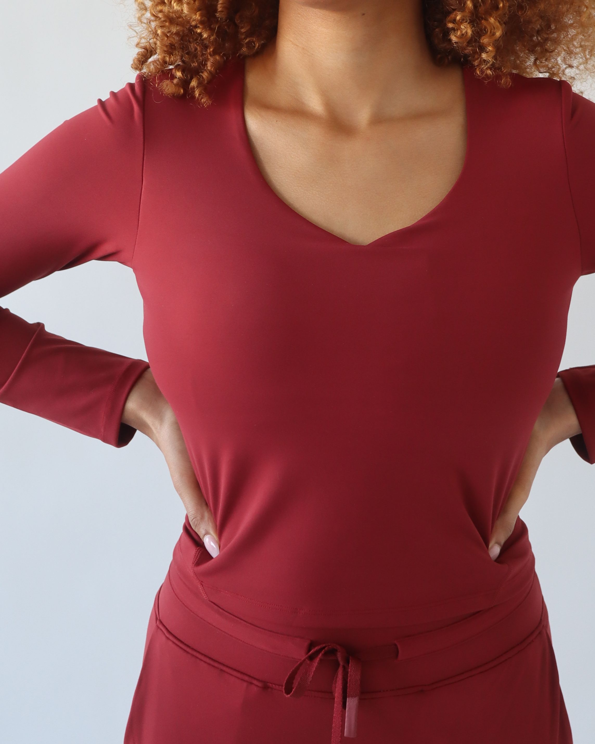 ELEVATE LONG SLEEVE - Rosewood sold by First Health Apparel product image thumbnail 2