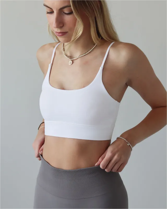 ADAPT SPORTS BRA — White sold by First Health Apparel