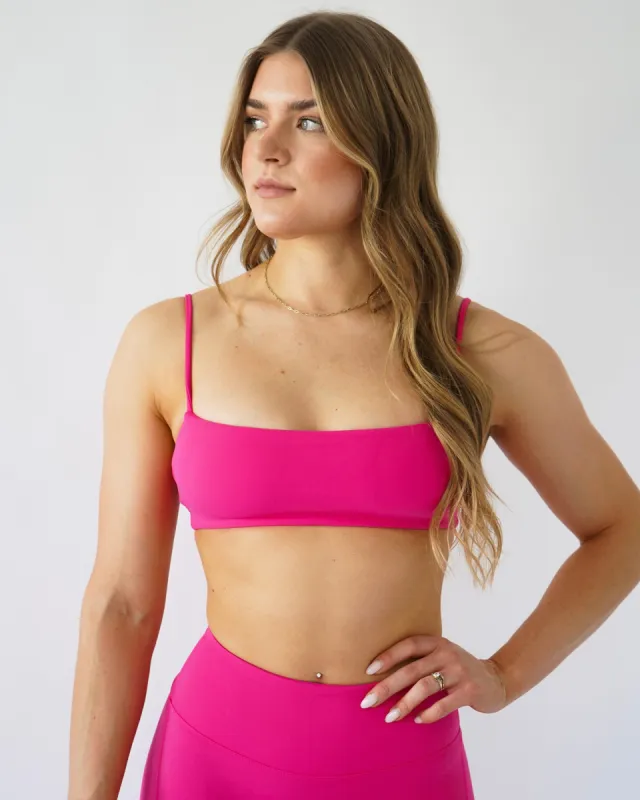 Define Bandeau Sports Bra - Magenta sold by First Health Apparel