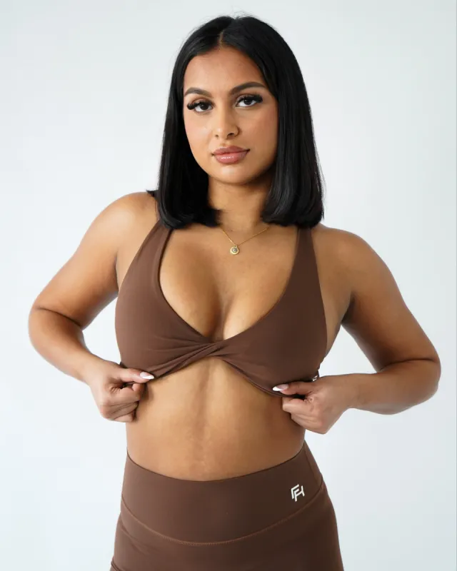 Performance Sports Bra - Clay sold by First Health Apparel