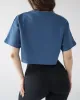 Relaxed Crop Top - Denim sold by First Health Apparel