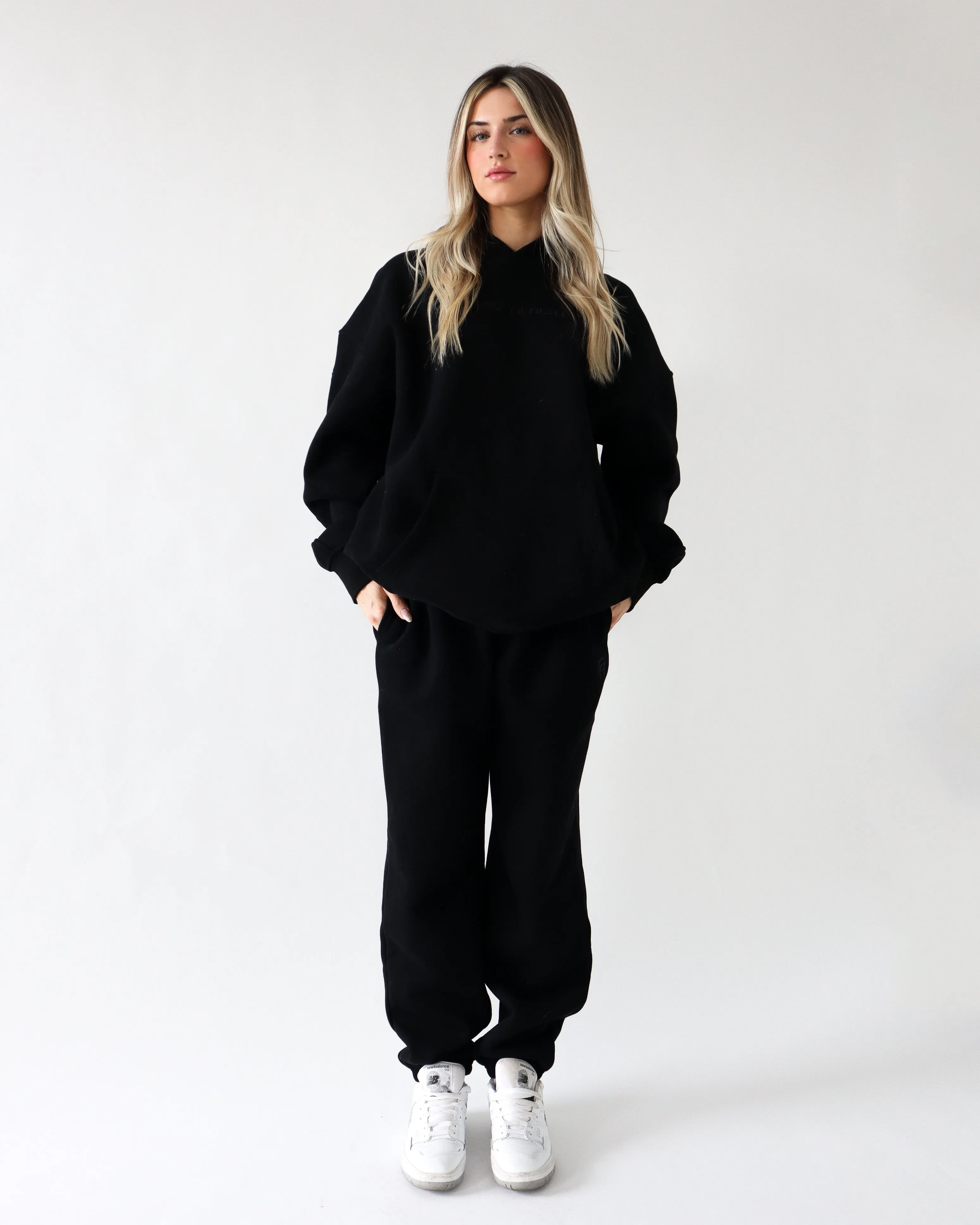 LOUNGE HOODIE - Black sold by First Health Apparel product image thumbnail 2