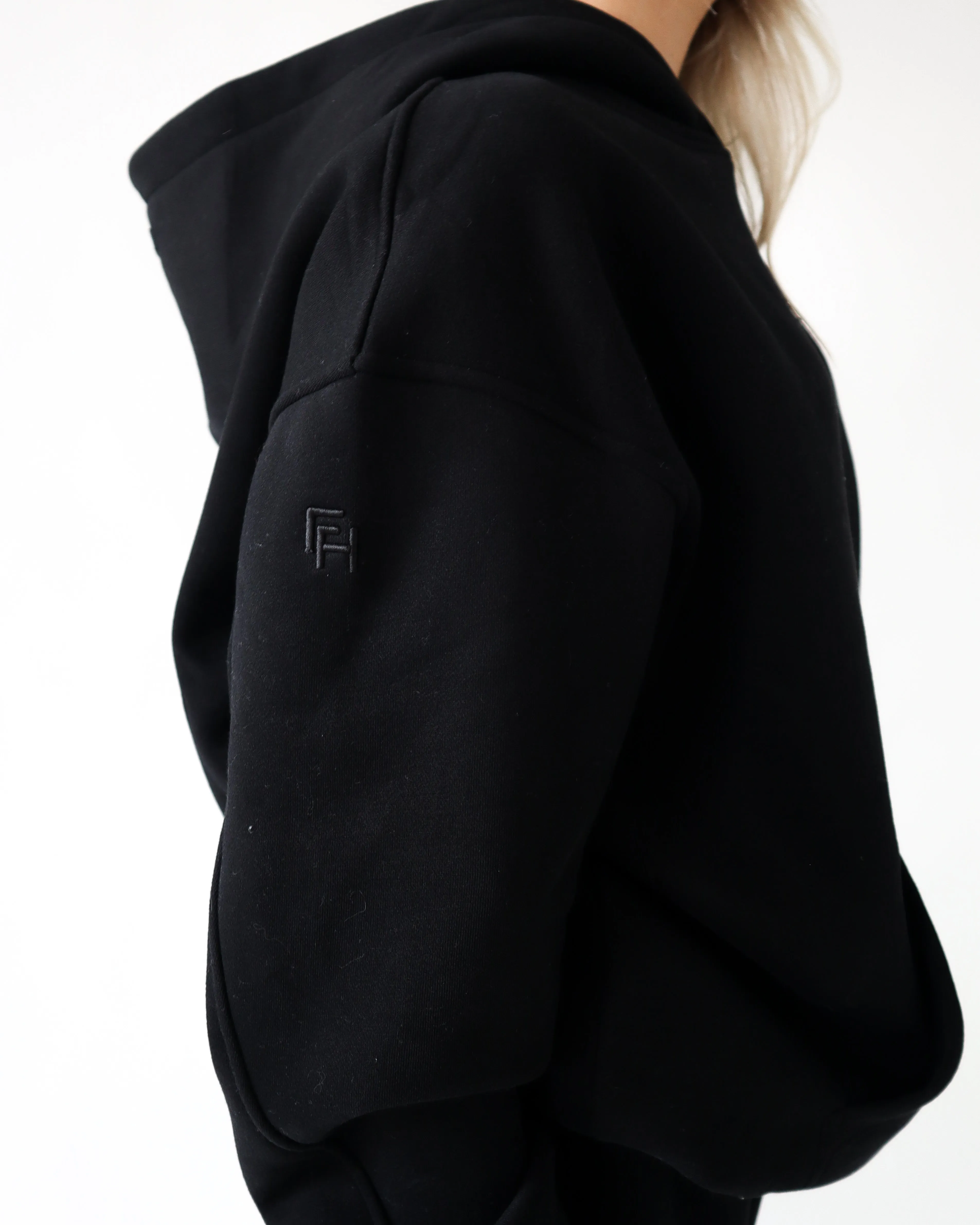 LOUNGE HOODIE - Black sold by First Health Apparel product image thumbnail 3