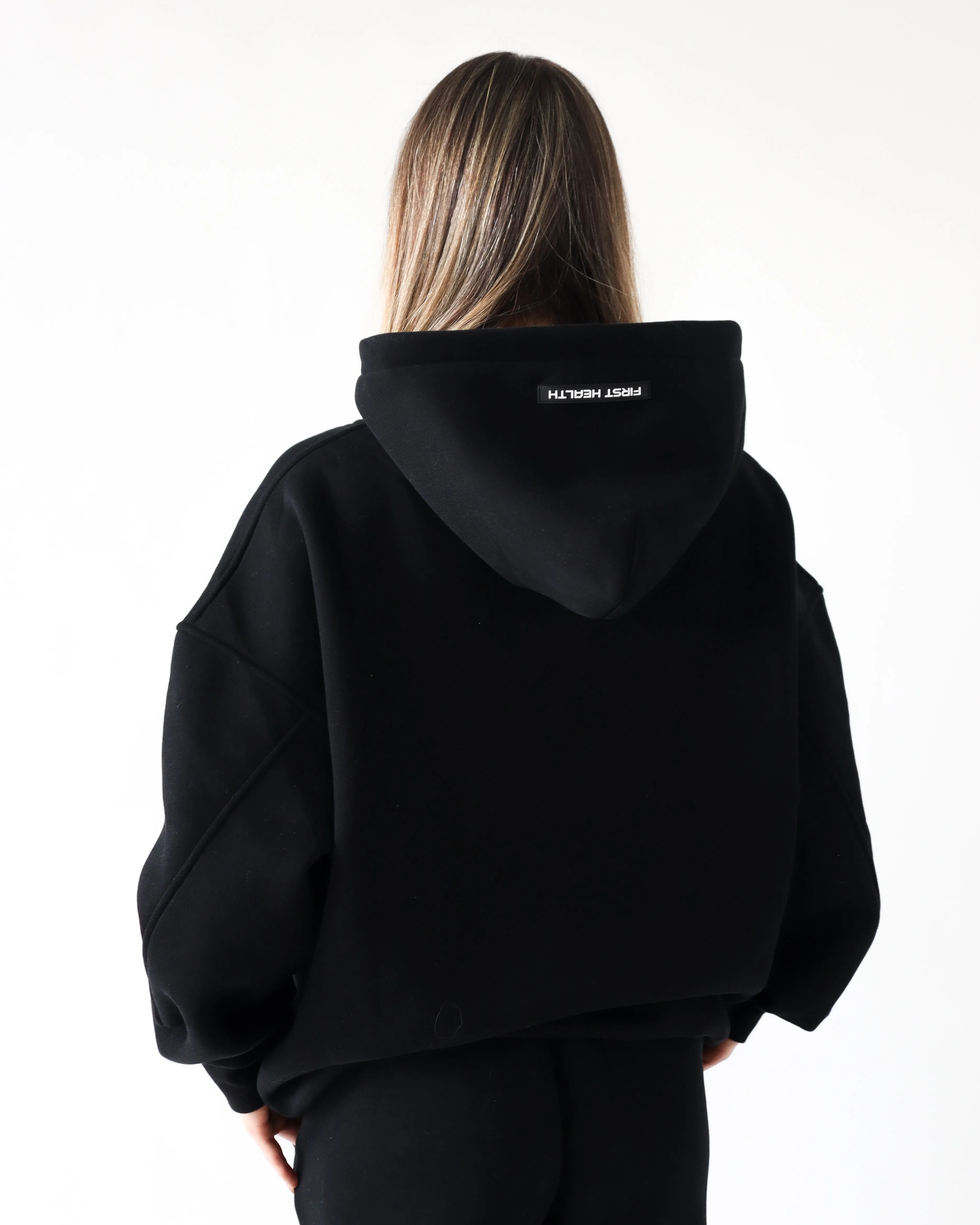 LOUNGE HOODIE - Black sold by First Health Apparel product image thumbnail 4