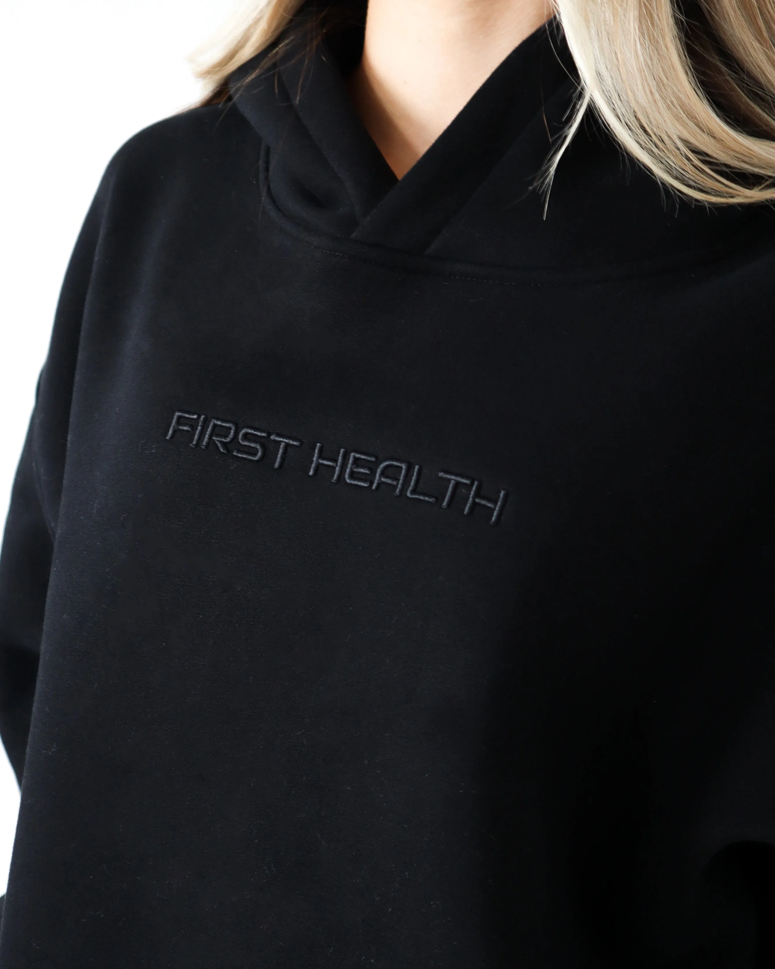 LOUNGE HOODIE - Black sold by First Health Apparel product image thumbnail 5