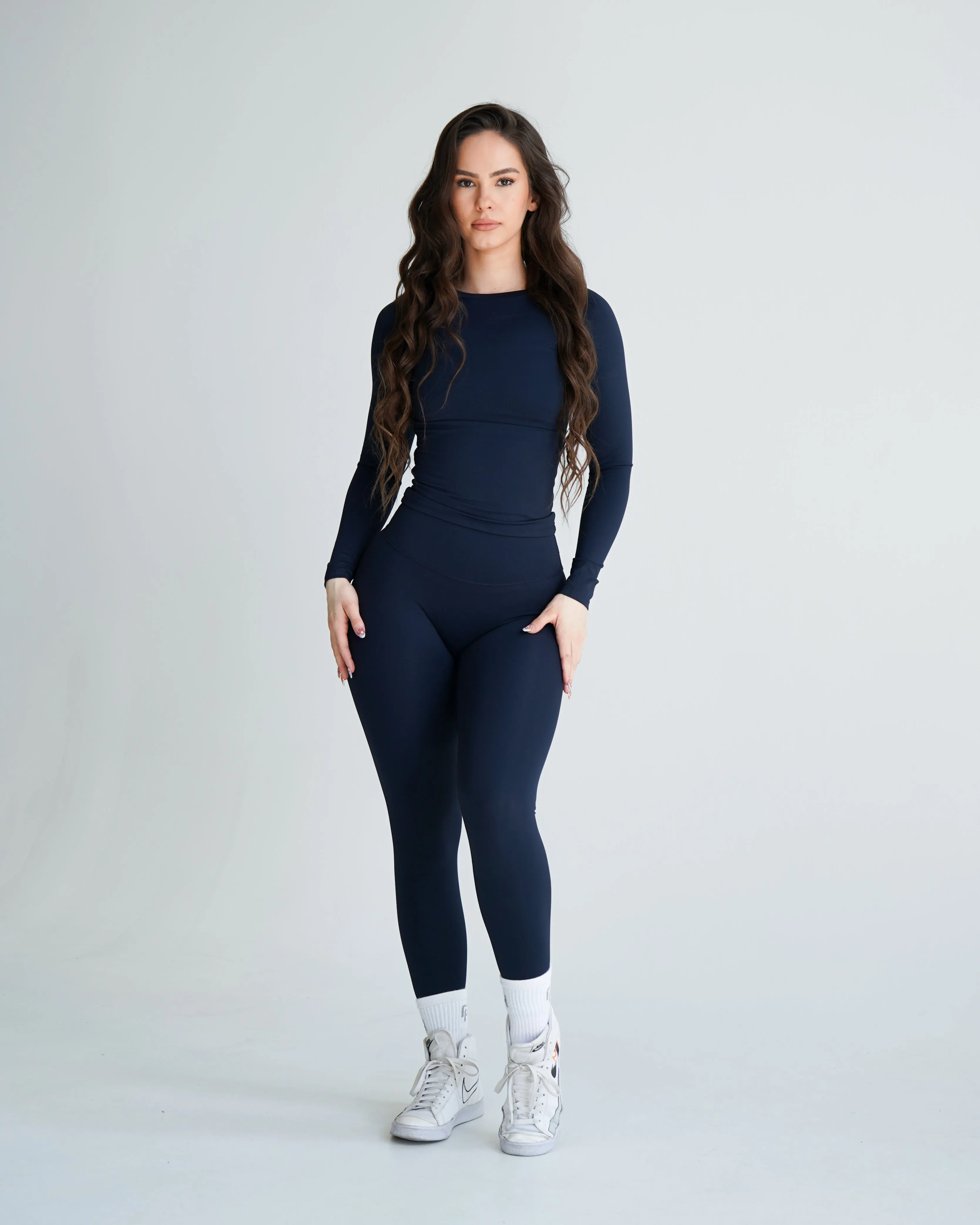 Impact Leggings 25” - Navy sold by First Health Apparel product image thumbnail 4
