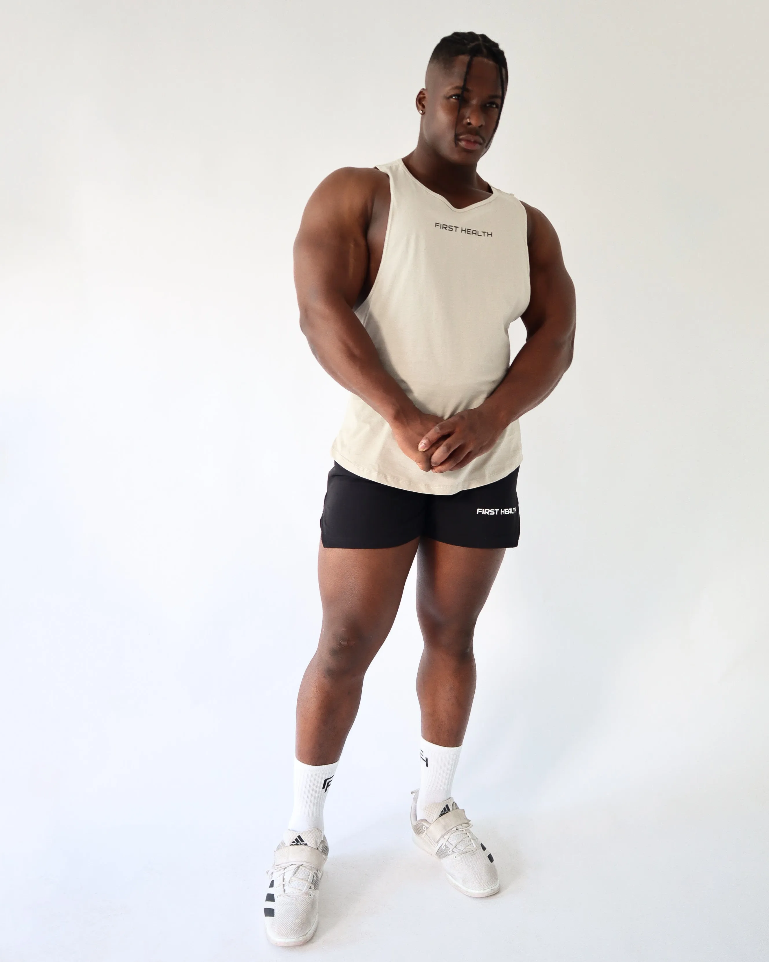 VITAL TANK TOP - Sand sold by First Health Apparel product image thumbnail 3