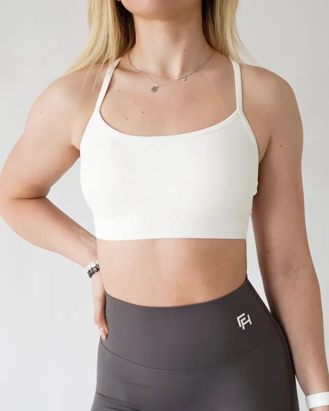 Enhance Vital Sports Bra - White sold by First Health Apparel