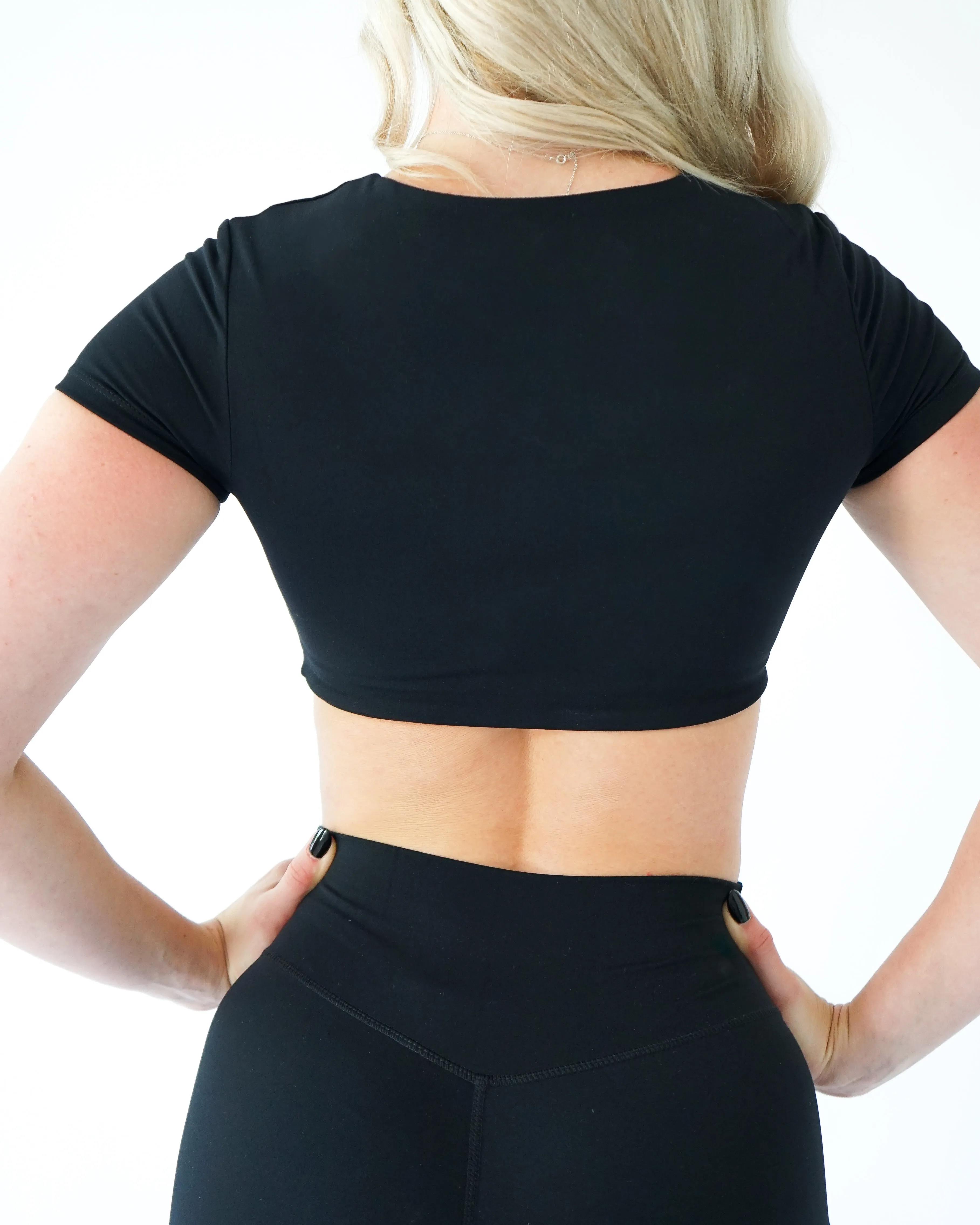 Adapt Crop Tee - Black sold by First Health Apparel product image thumbnail 2