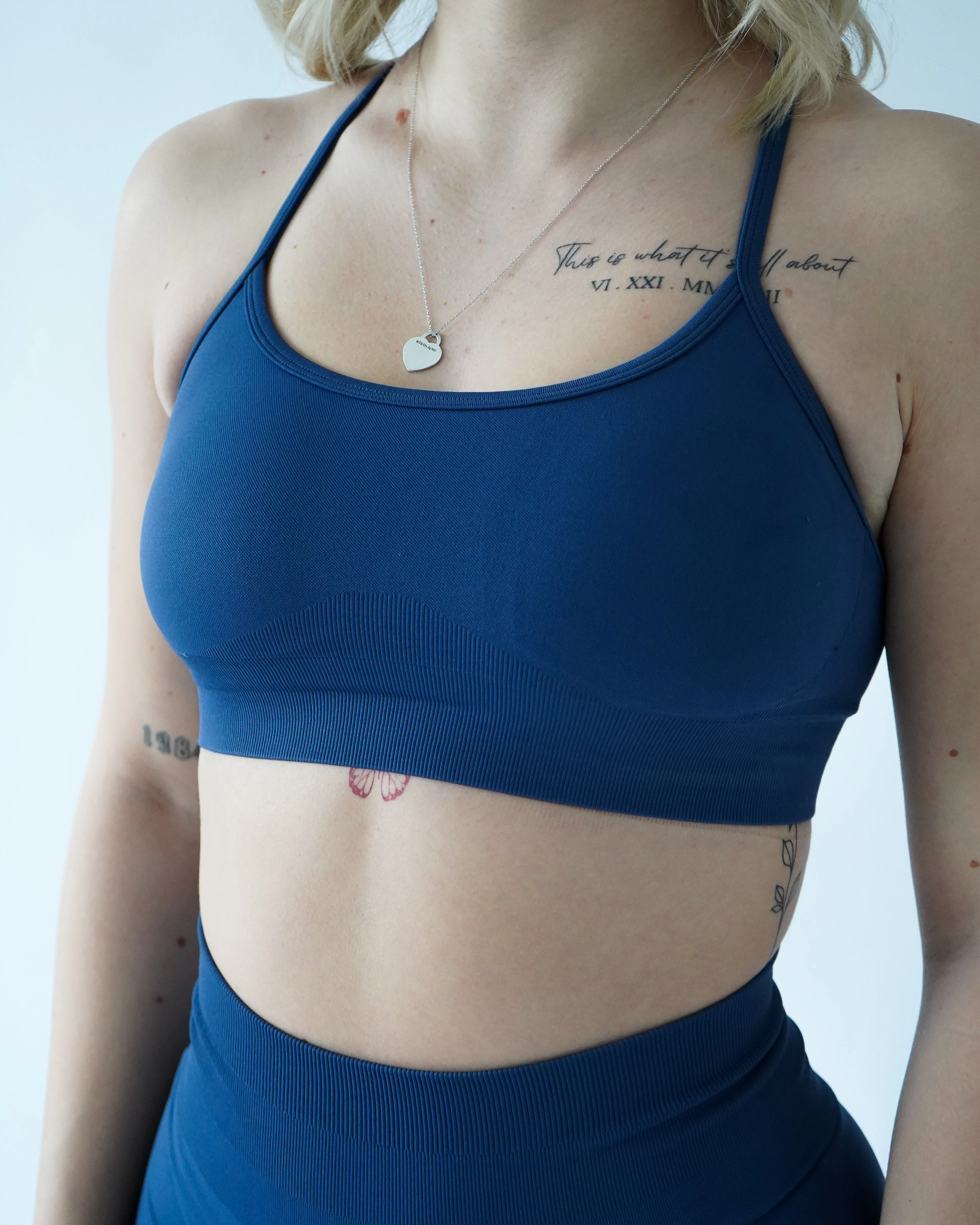 Enhance Adjustable Sports Bra - Denim sold by First Health Apparel product image thumbnail 4
