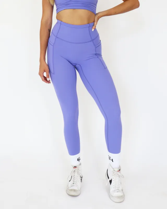 PERFORMANCE POCKET LEGGINGS - Very Peri sold by First Health Apparel