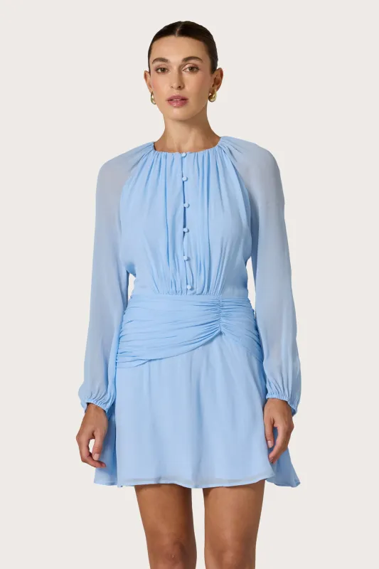 Ella Mini Dress in Sky made by LUSANA