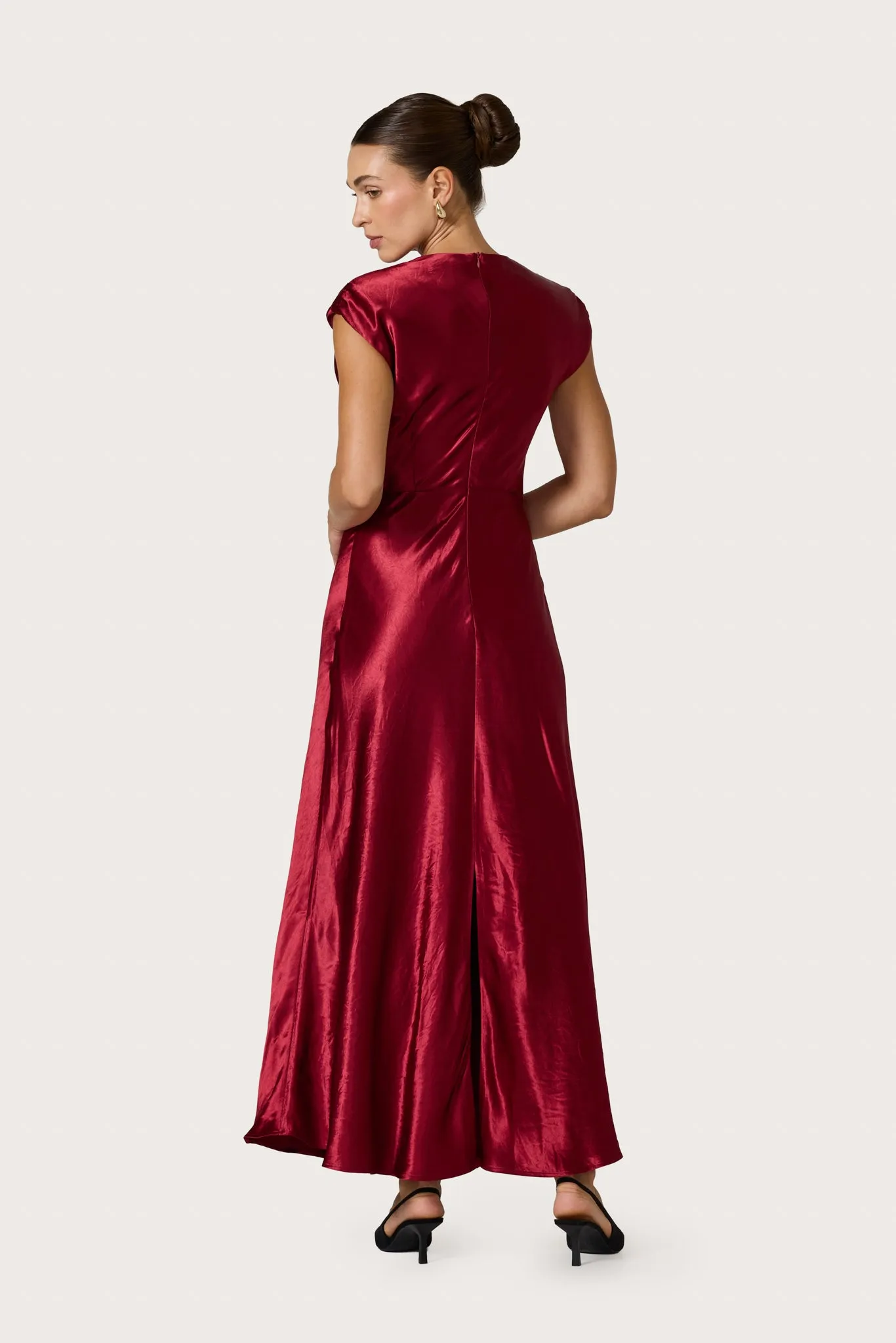 Vera Maxi Dress in Claret sold by LUSANA product image thumbnail 4