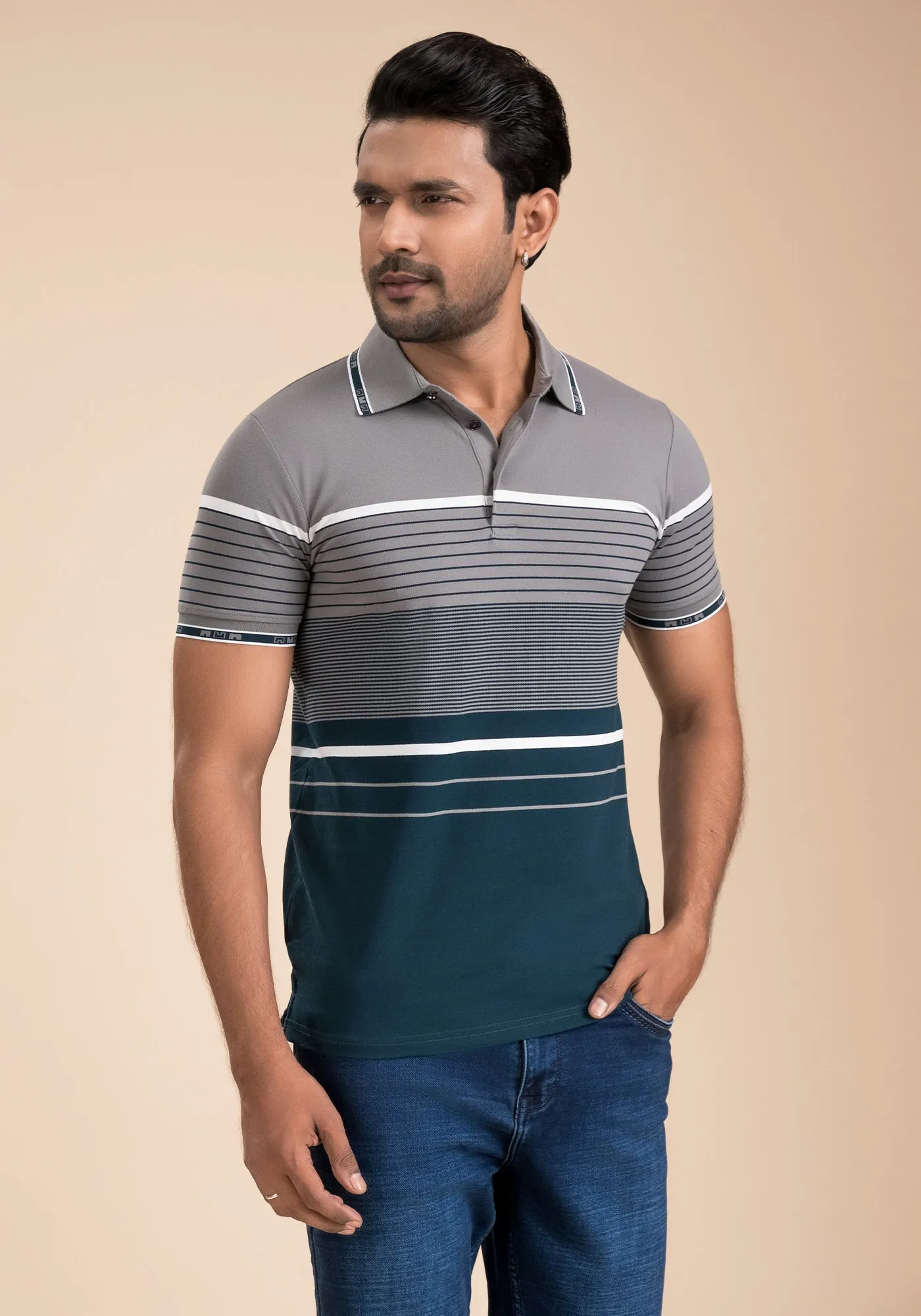 Men’s Stripe Polo sold by TopTen-Mart product image thumbnail 2