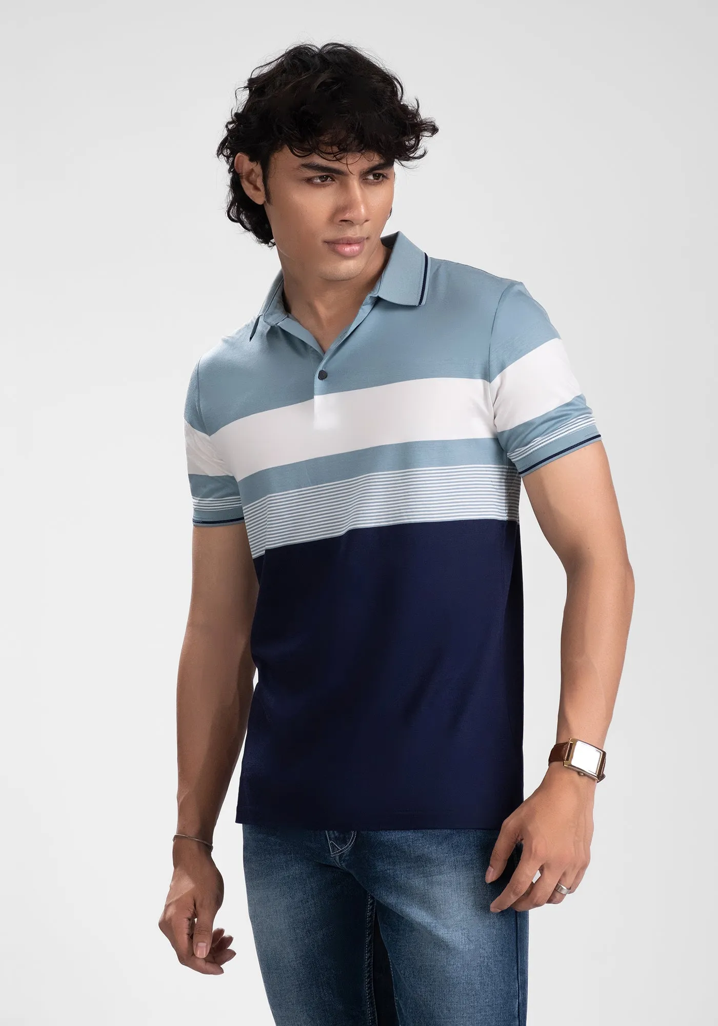 Men’s Stripe Polo sold by TopTen-Mart product image thumbnail 2