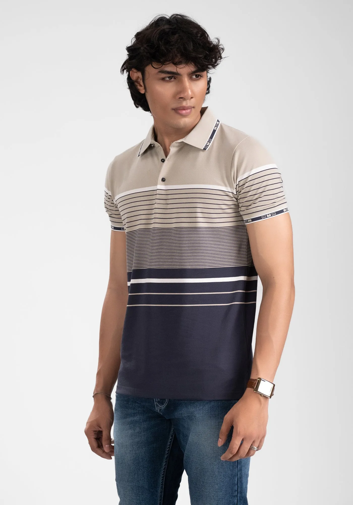 Men’s Stripe Polo sold by TopTen-Mart product image thumbnail 2