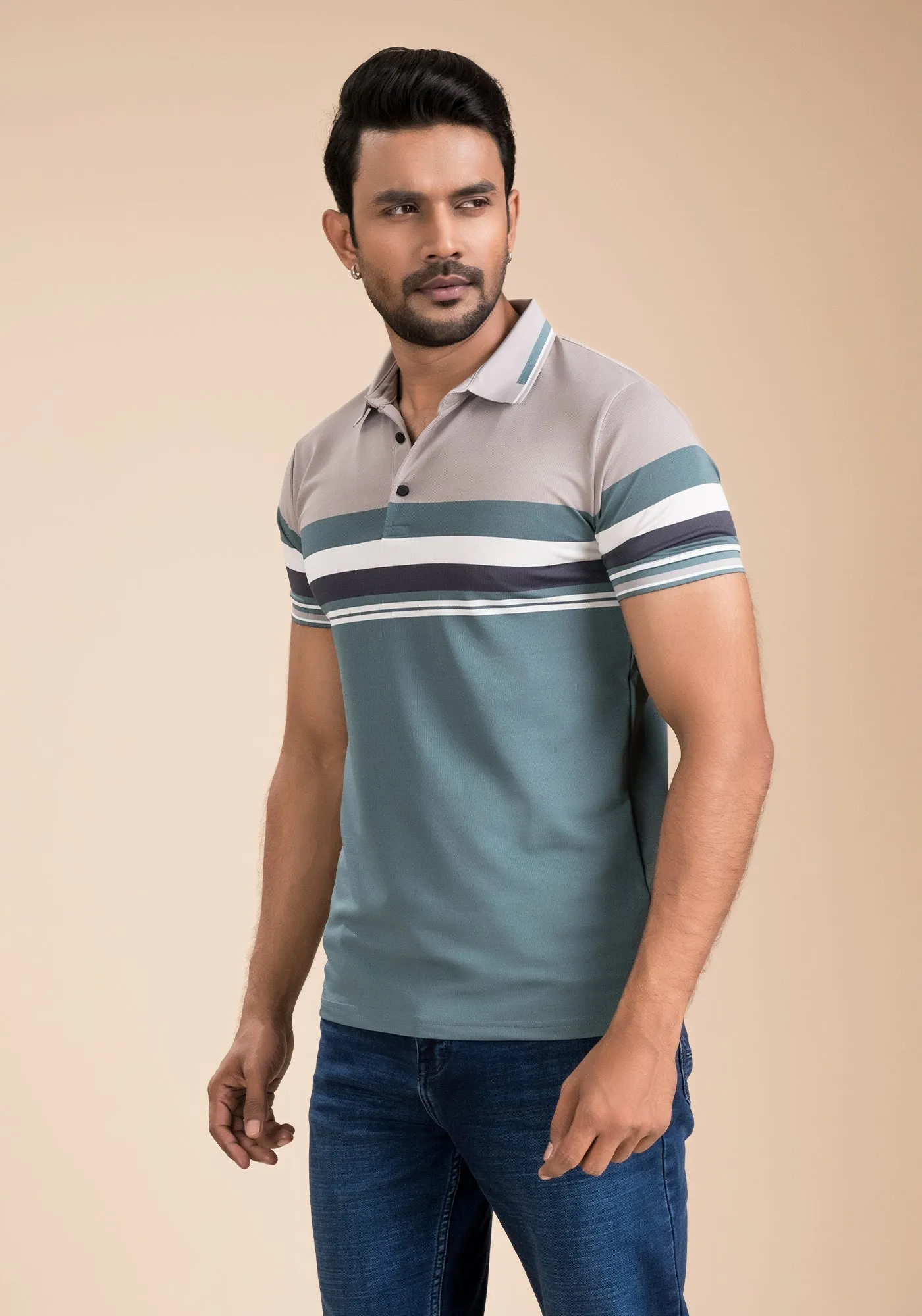 Men’s Stripe Polo sold by TopTen-Mart product image thumbnail 2
