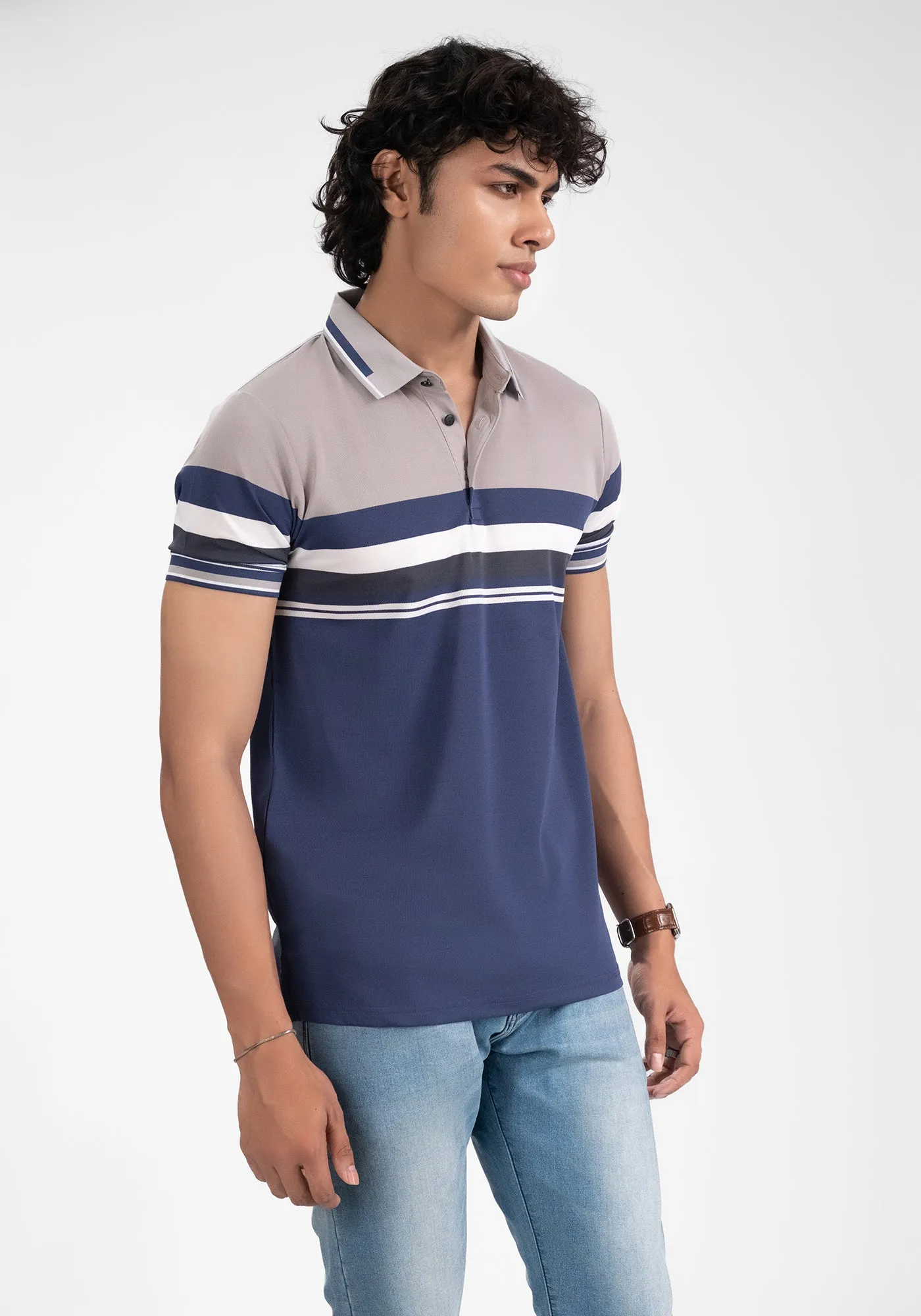 Men’s Stripe Polo sold by TopTen-Mart product image thumbnail 2
