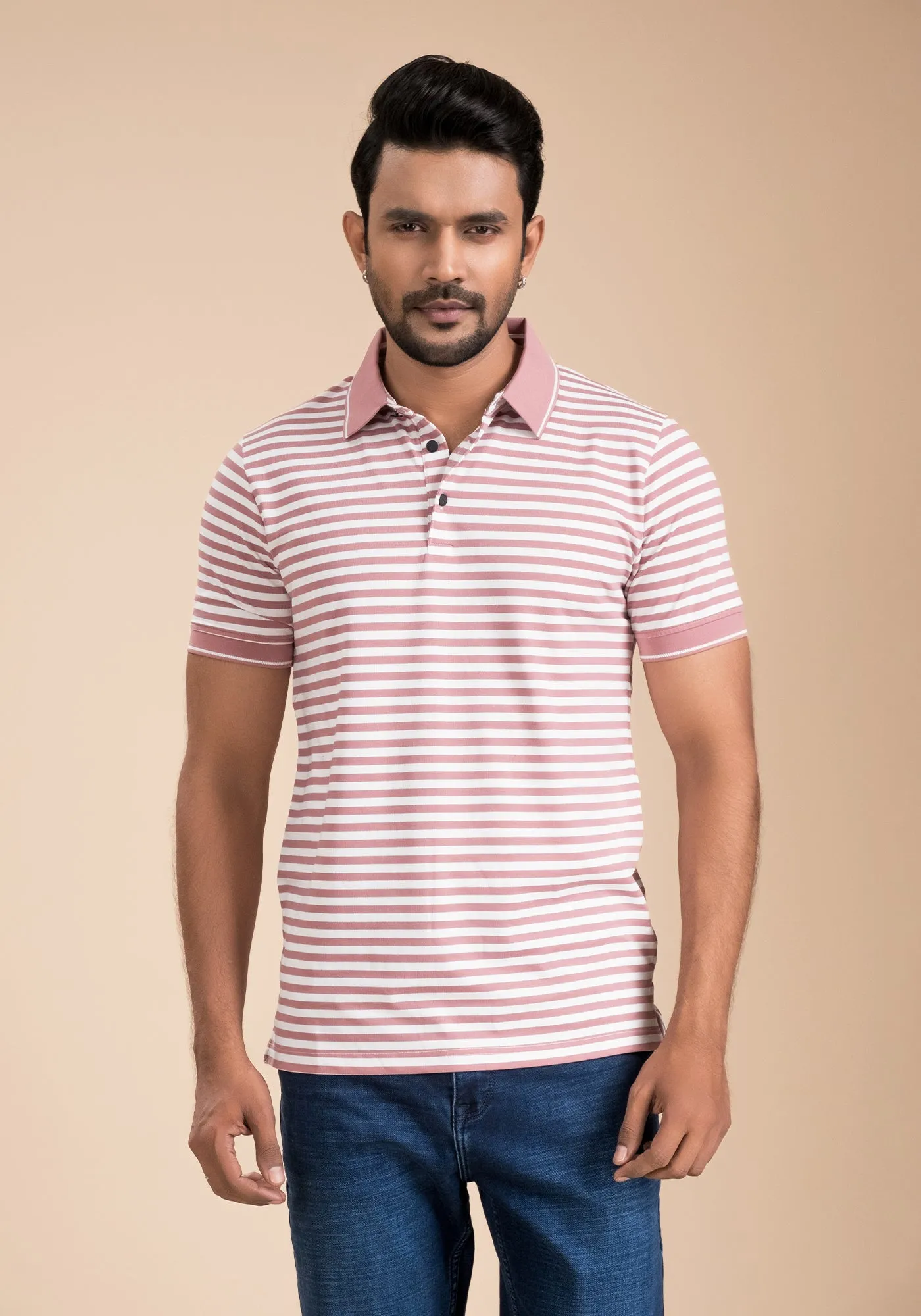 Men’s Stripe Polo sold by TopTen-Mart