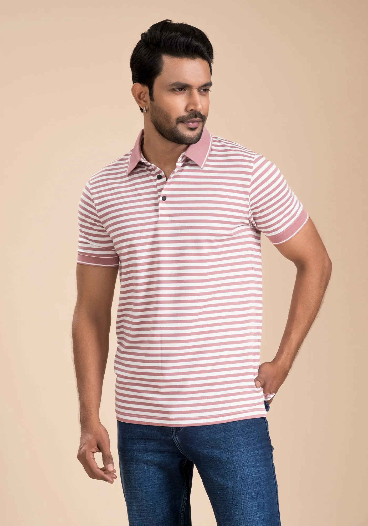 Men’s Stripe Polo sold by TopTen-Mart product image thumbnail 2