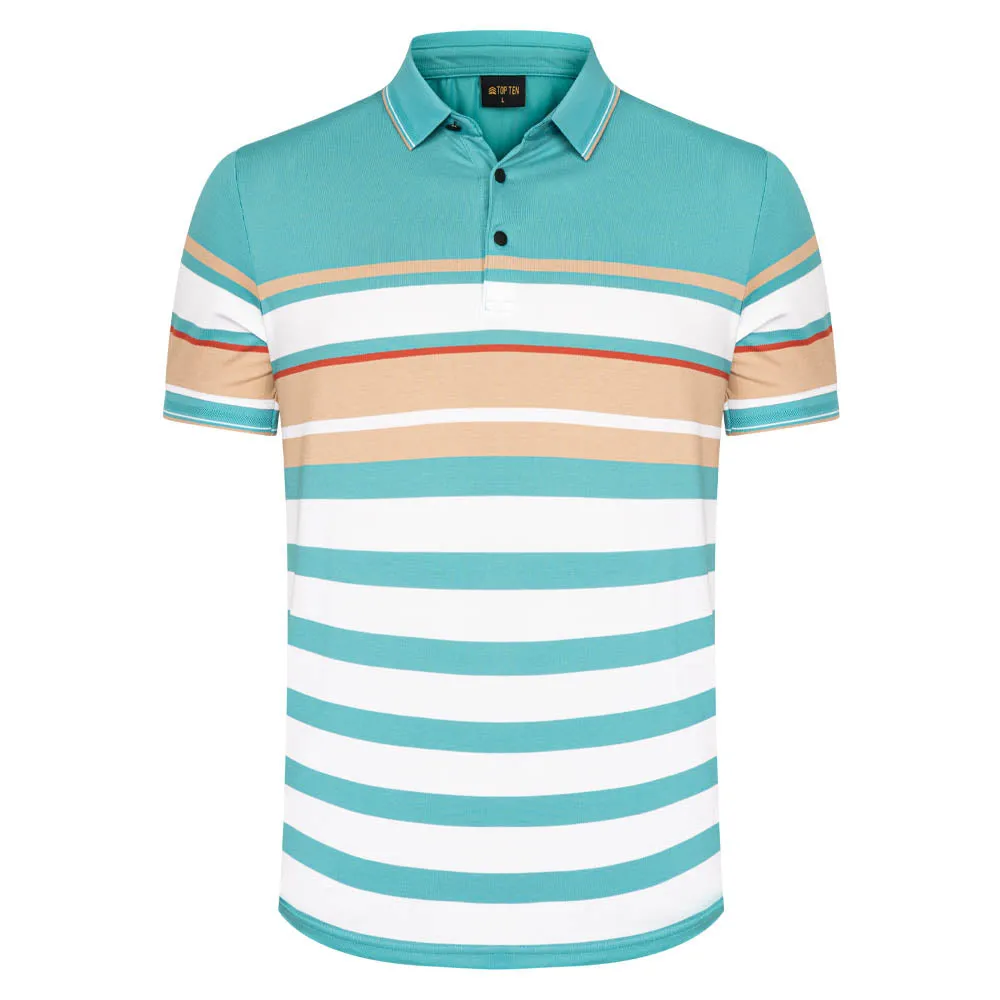 Men’s Stripe Polo sold by TopTen-Mart